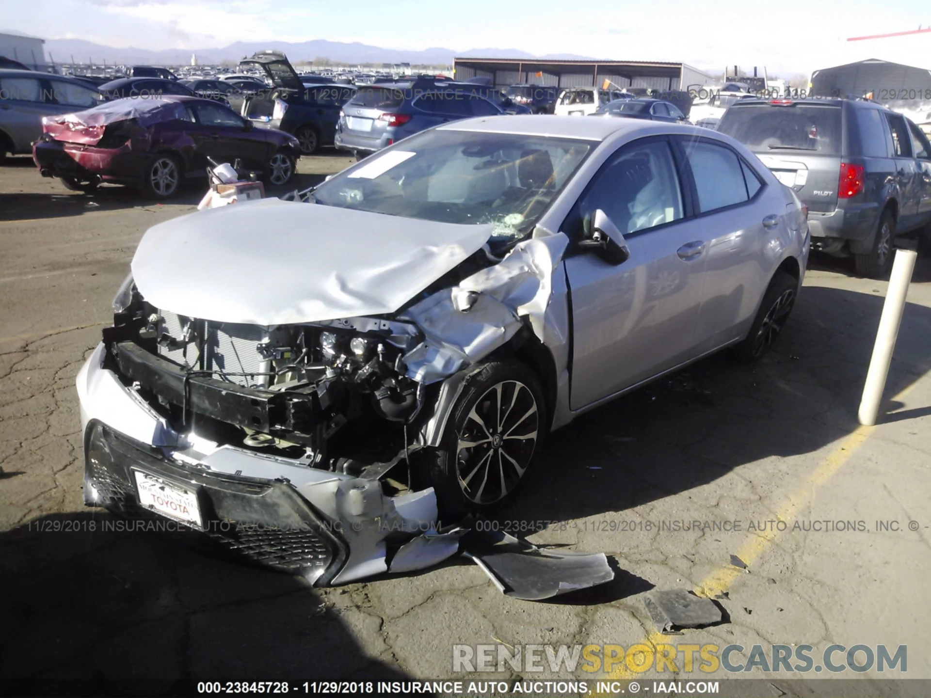 2 Photograph of a damaged car 5YFBURHE6KP875318 TOYOTA COROLLA 2019