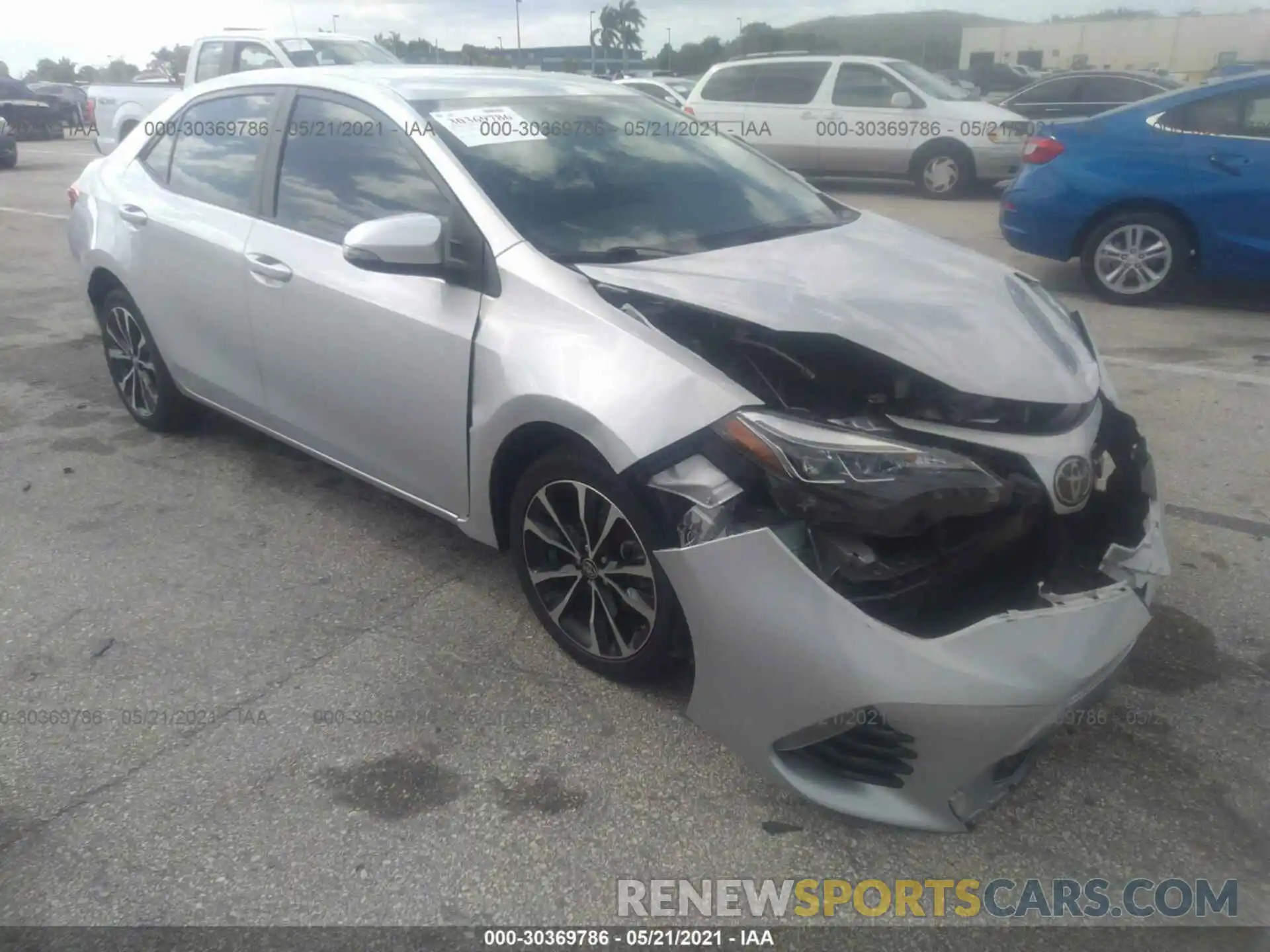 1 Photograph of a damaged car 5YFBURHE6KP875786 TOYOTA COROLLA 2019