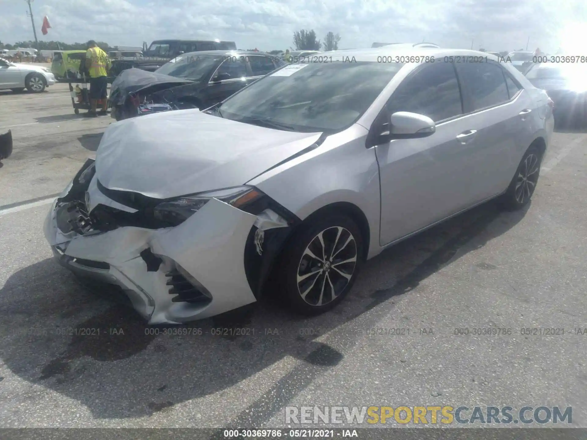 2 Photograph of a damaged car 5YFBURHE6KP875786 TOYOTA COROLLA 2019