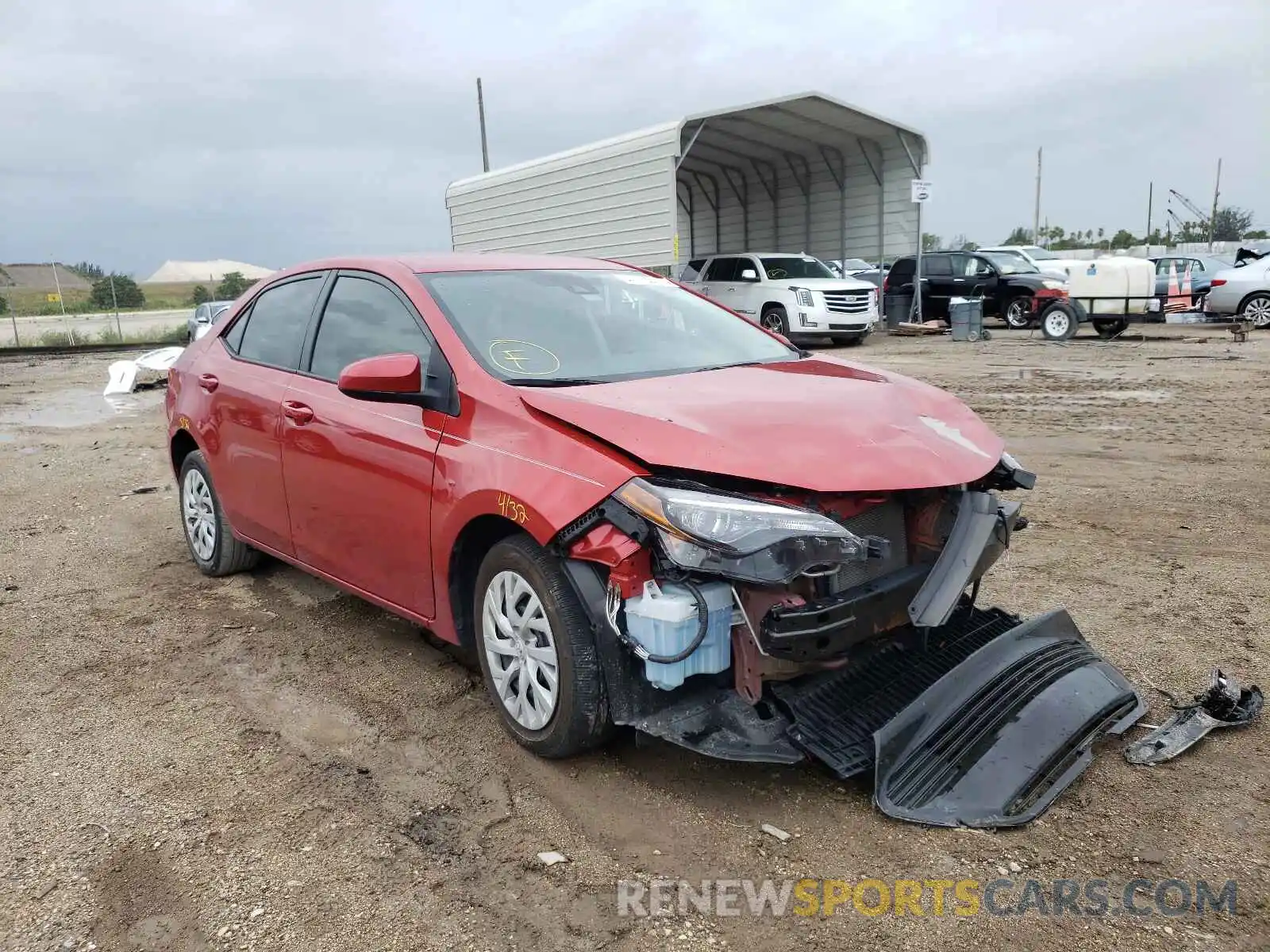 1 Photograph of a damaged car 5YFBURHE6KP876503 TOYOTA COROLLA 2019