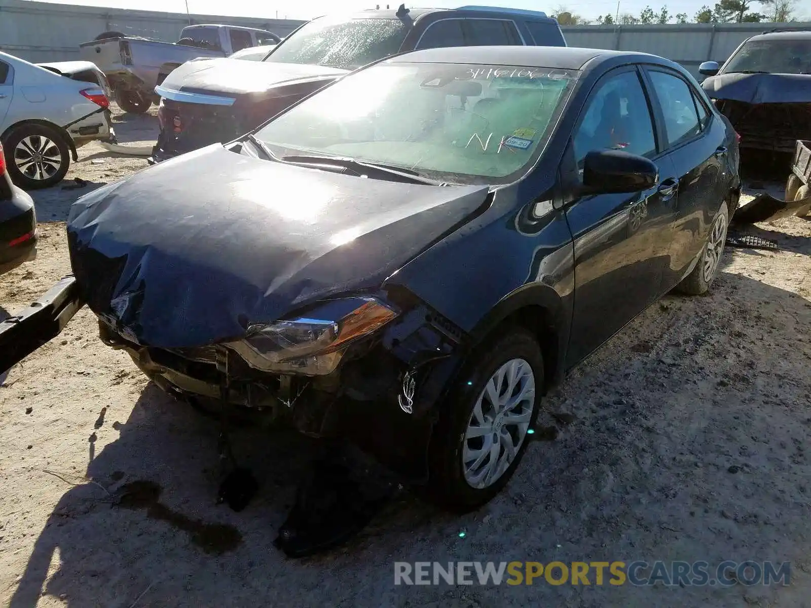 2 Photograph of a damaged car 5YFBURHE6KP877330 TOYOTA COROLLA 2019