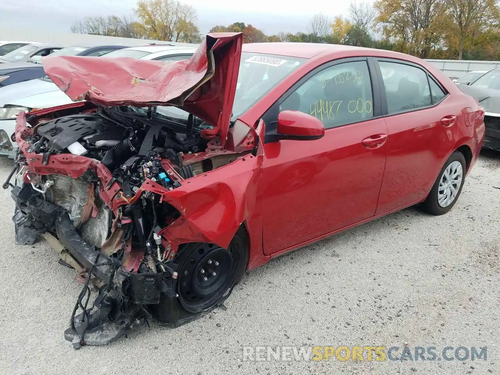 2 Photograph of a damaged car 5YFBURHE6KP877506 TOYOTA COROLLA 2019