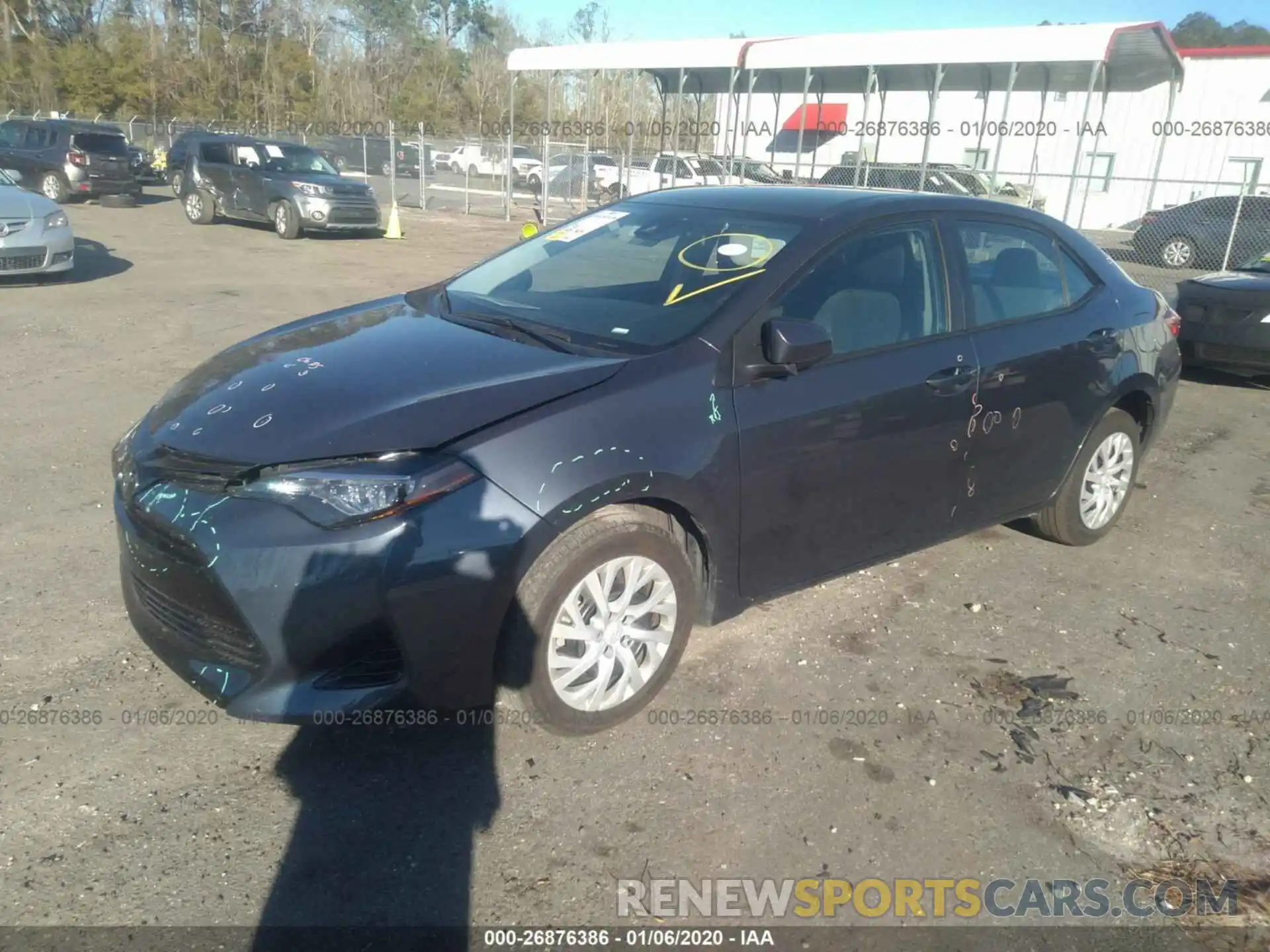 2 Photograph of a damaged car 5YFBURHE6KP877618 TOYOTA COROLLA 2019