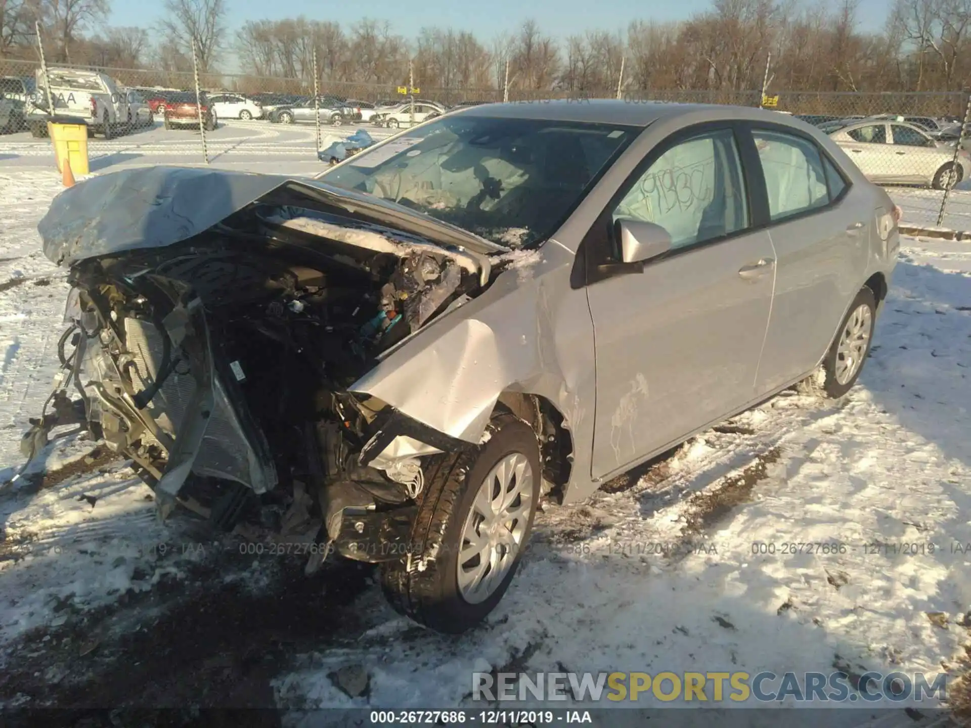 2 Photograph of a damaged car 5YFBURHE6KP878168 TOYOTA COROLLA 2019