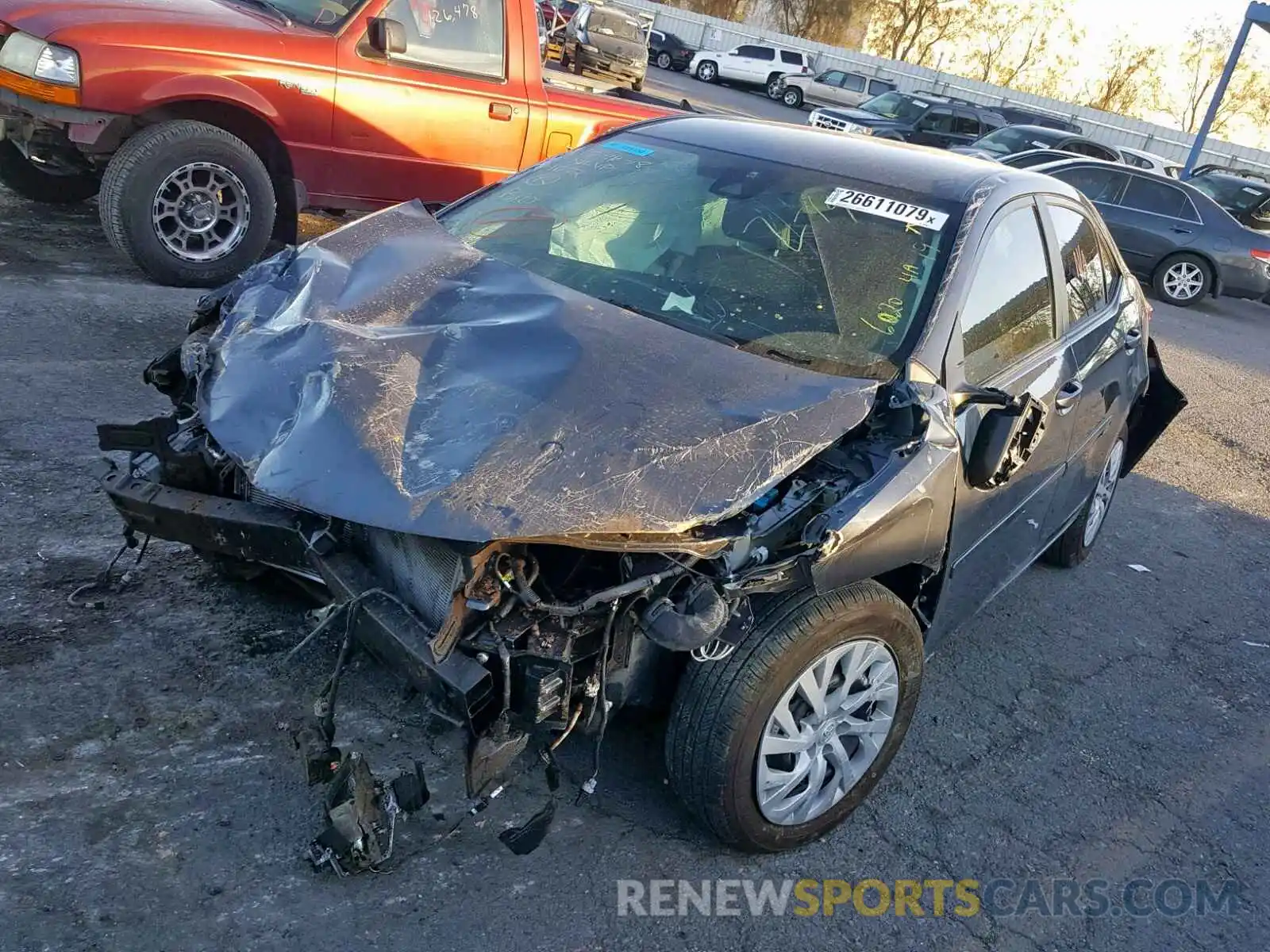 2 Photograph of a damaged car 5YFBURHE6KP879403 TOYOTA COROLLA 2019