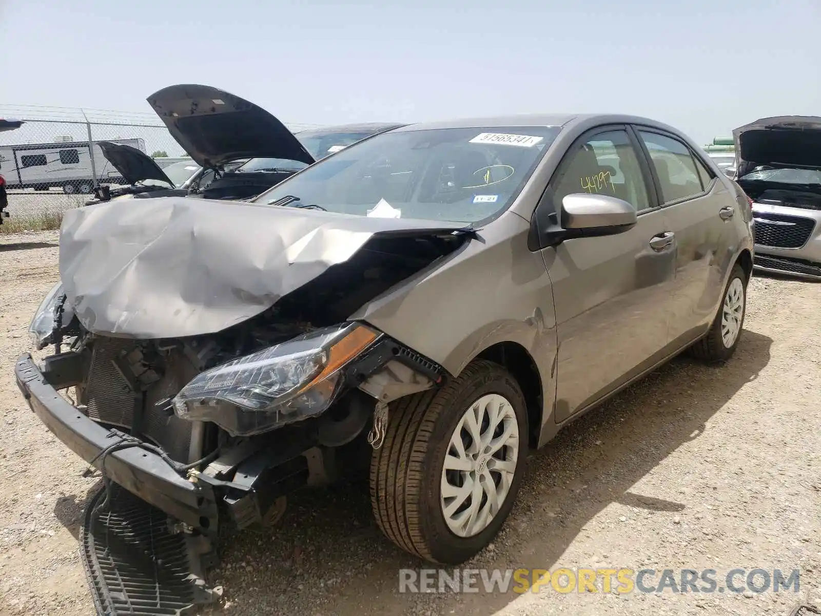 2 Photograph of a damaged car 5YFBURHE6KP879885 TOYOTA COROLLA 2019