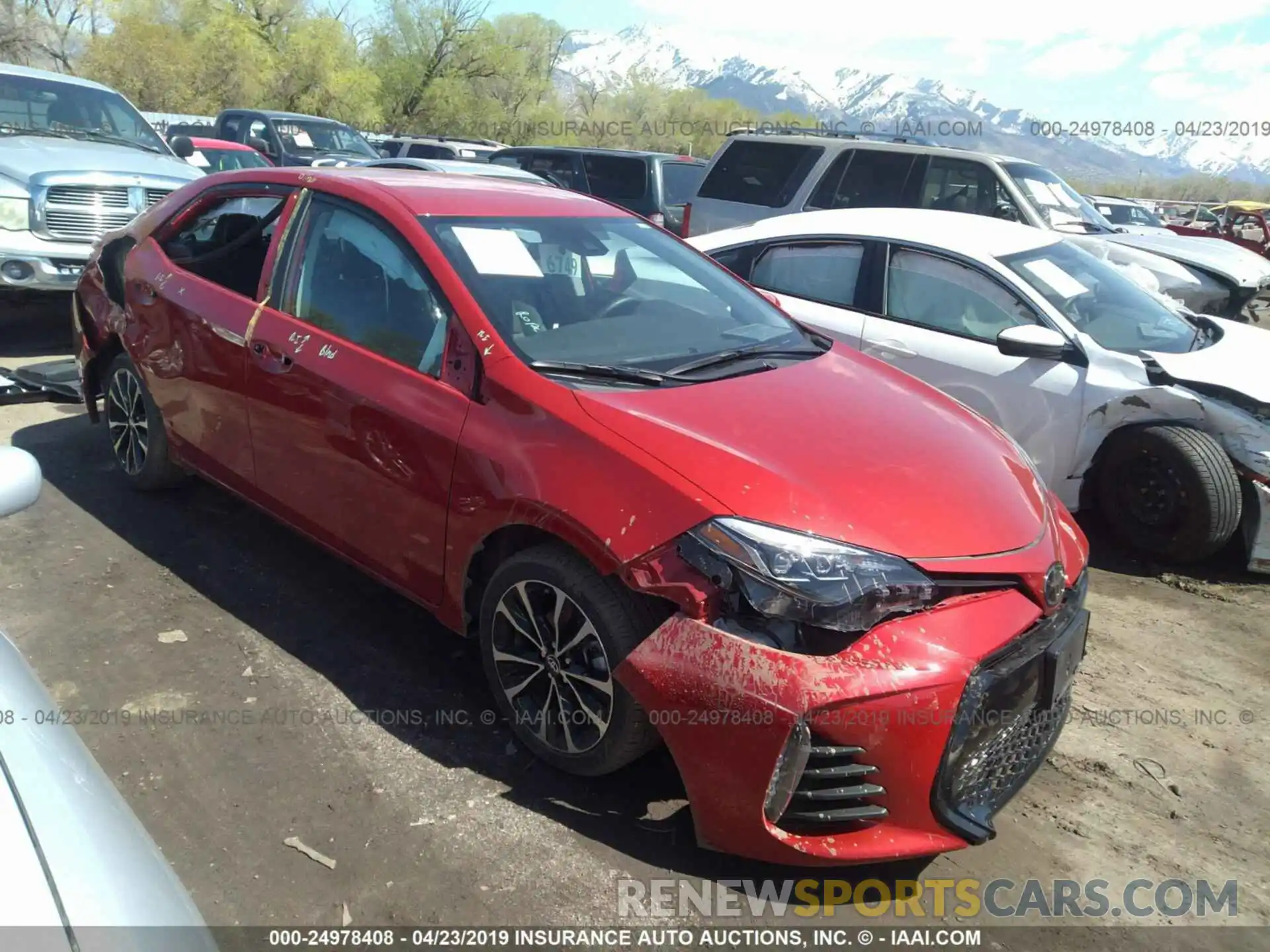 1 Photograph of a damaged car 5YFBURHE6KP880356 TOYOTA COROLLA 2019