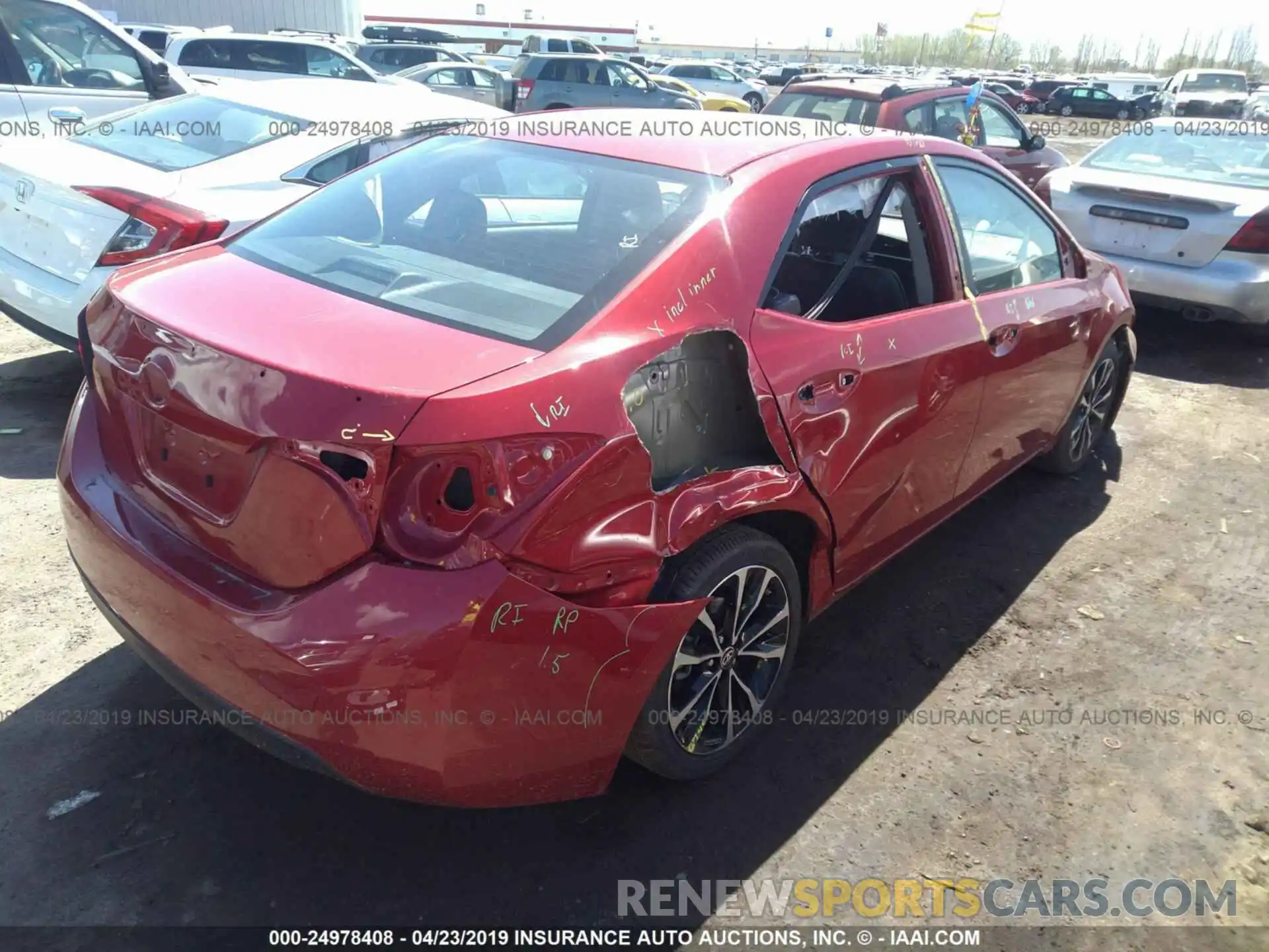 4 Photograph of a damaged car 5YFBURHE6KP880356 TOYOTA COROLLA 2019