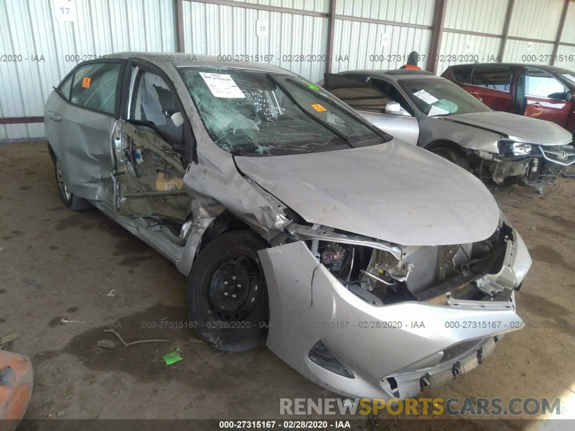 1 Photograph of a damaged car 5YFBURHE6KP880762 TOYOTA COROLLA 2019