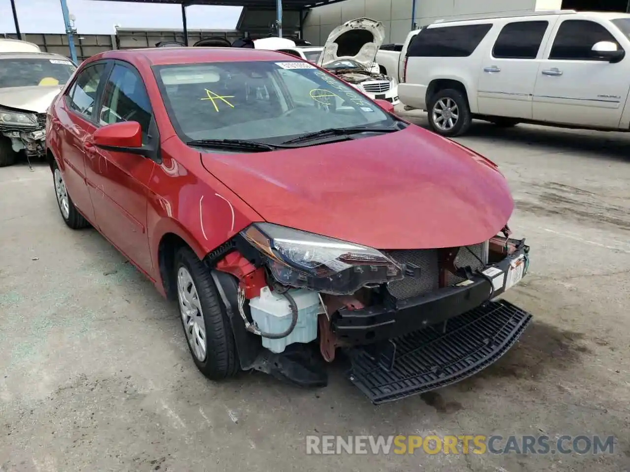 1 Photograph of a damaged car 5YFBURHE6KP880857 TOYOTA COROLLA 2019