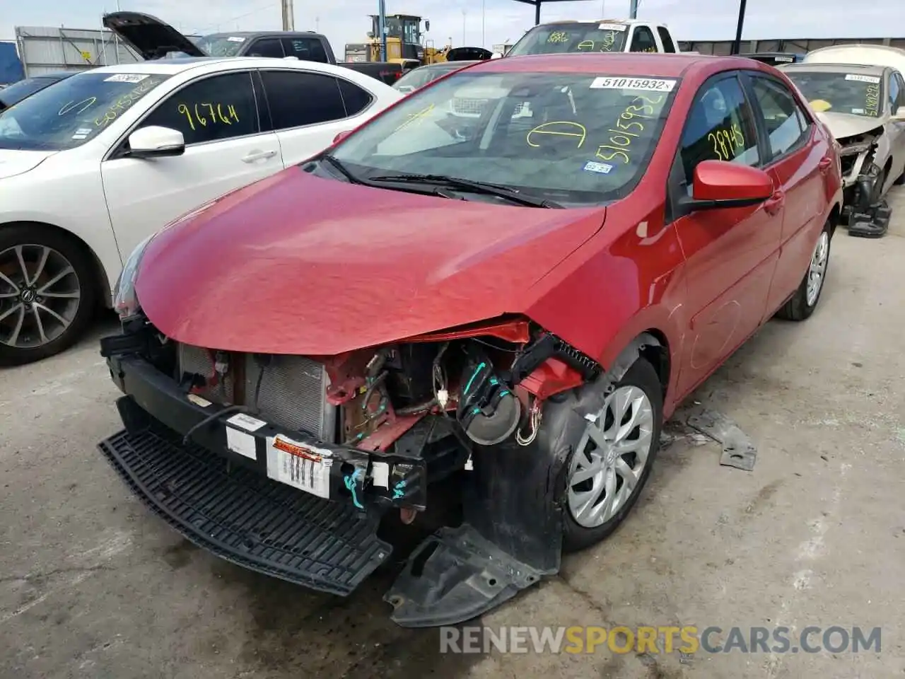 2 Photograph of a damaged car 5YFBURHE6KP880857 TOYOTA COROLLA 2019