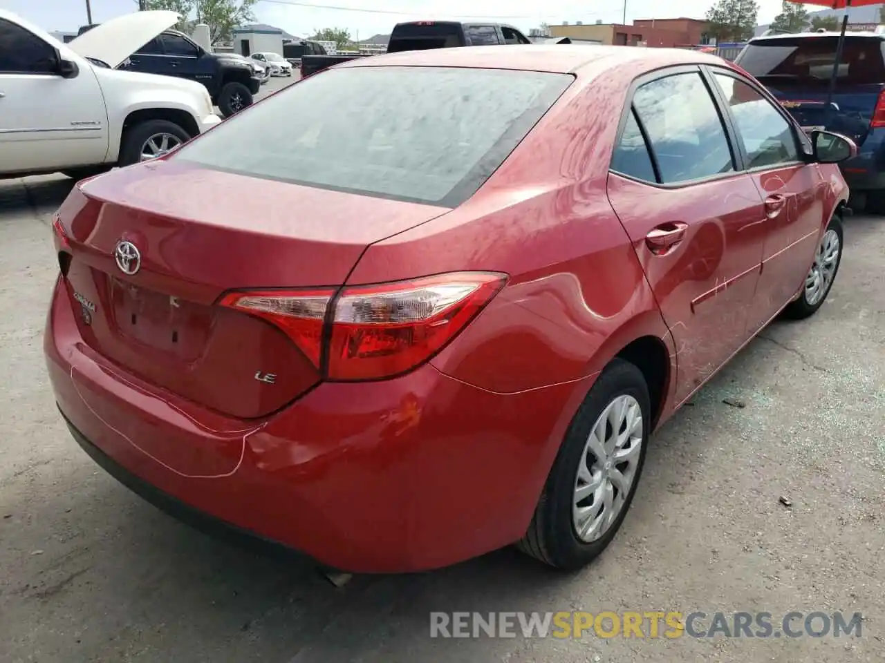 4 Photograph of a damaged car 5YFBURHE6KP880857 TOYOTA COROLLA 2019