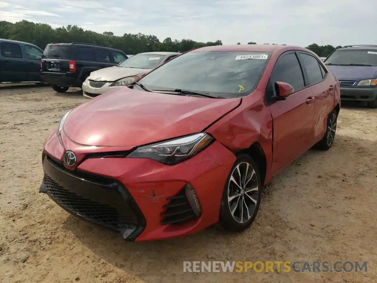 2 Photograph of a damaged car 5YFBURHE6KP881863 TOYOTA COROLLA 2019