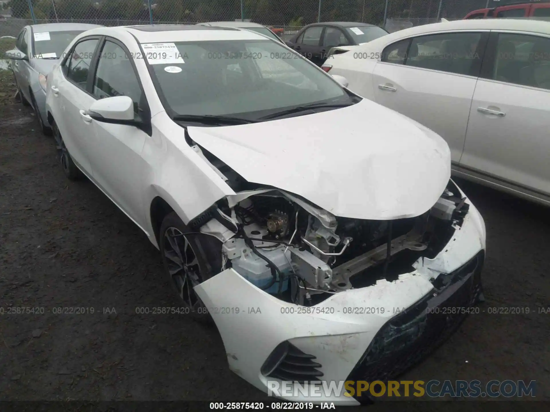 1 Photograph of a damaged car 5YFBURHE6KP883774 TOYOTA COROLLA 2019