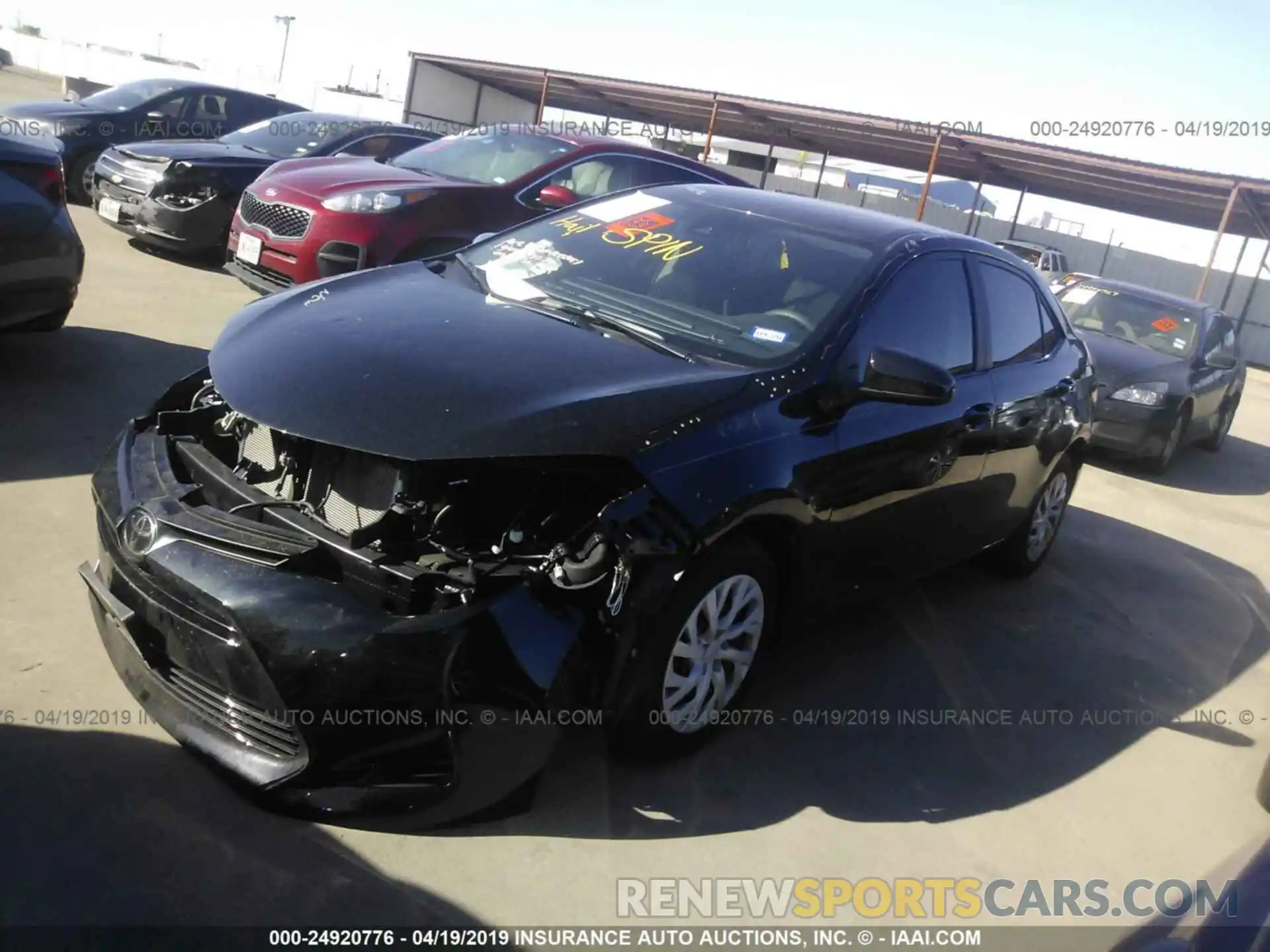 2 Photograph of a damaged car 5YFBURHE6KP883791 TOYOTA COROLLA 2019