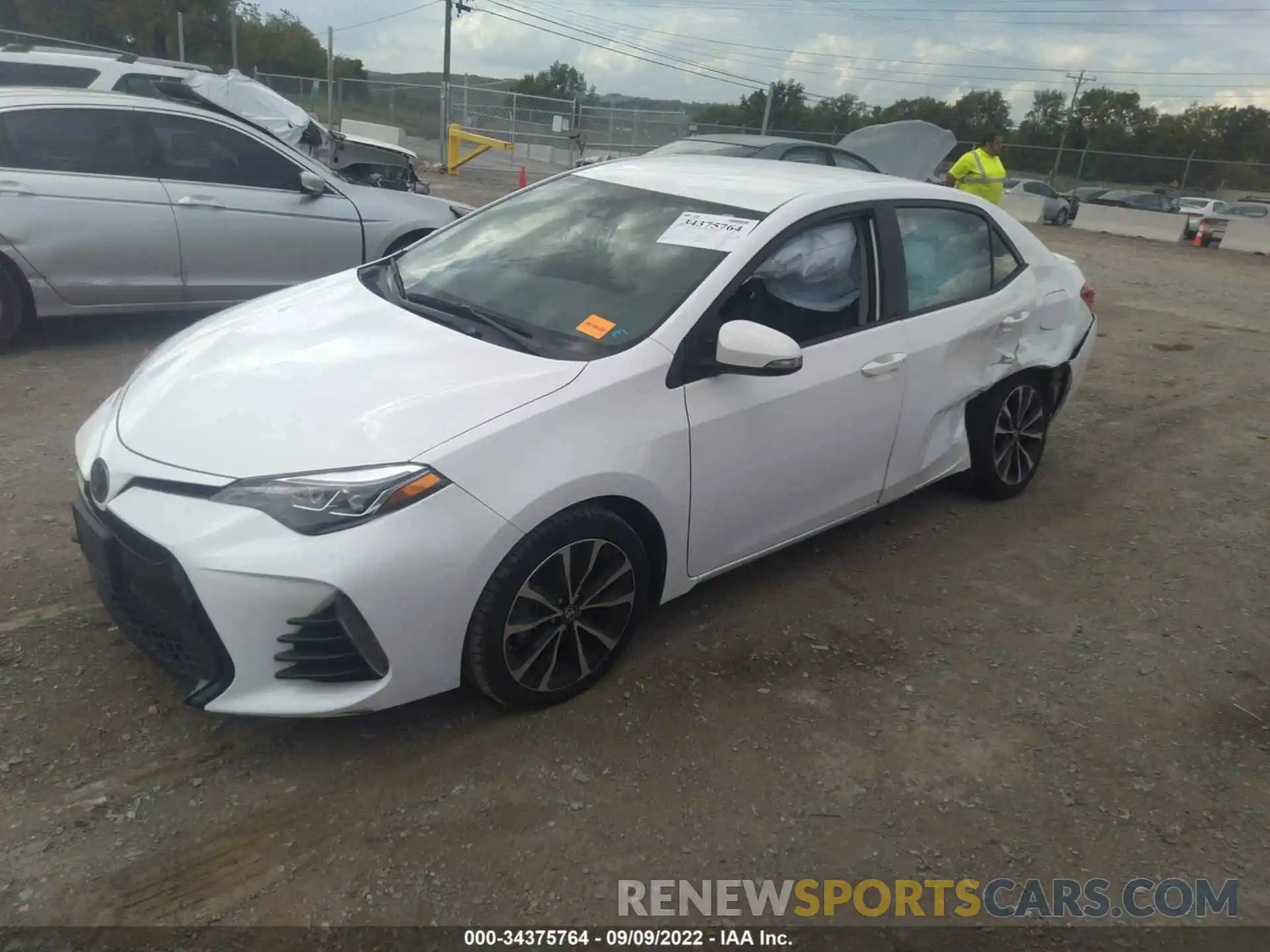 2 Photograph of a damaged car 5YFBURHE6KP884827 TOYOTA COROLLA 2019