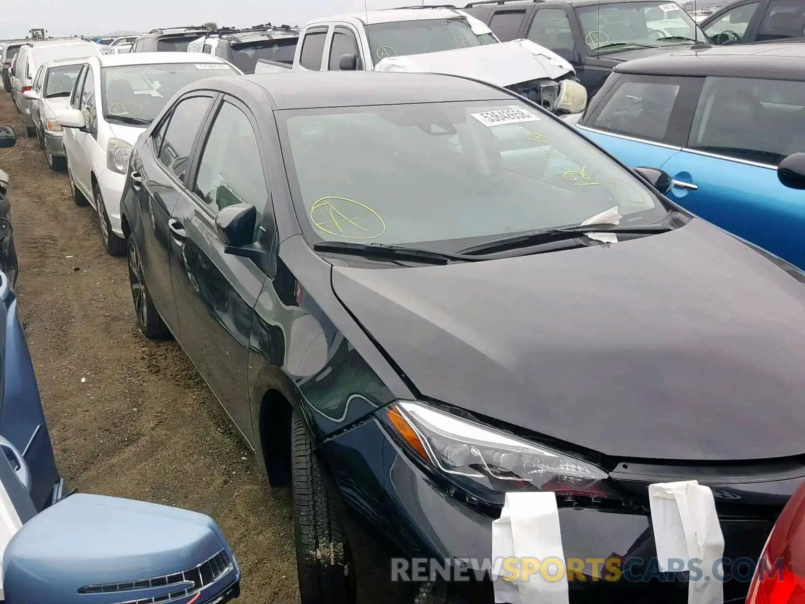 1 Photograph of a damaged car 5YFBURHE6KP884889 TOYOTA COROLLA 2019