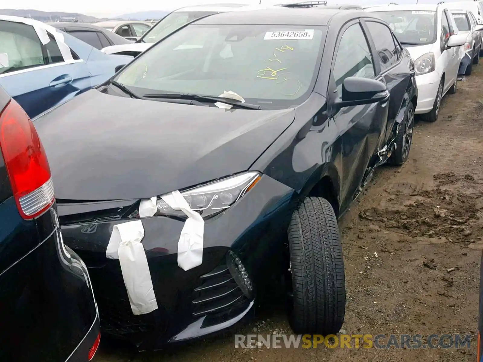 2 Photograph of a damaged car 5YFBURHE6KP884889 TOYOTA COROLLA 2019