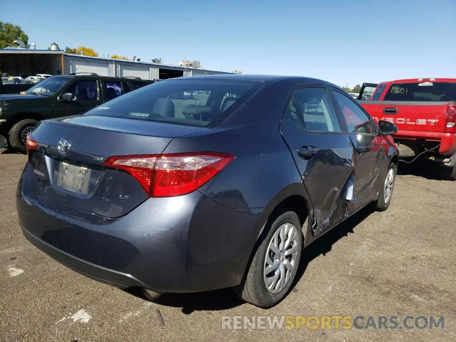 4 Photograph of a damaged car 5YFBURHE6KP885704 TOYOTA COROLLA 2019