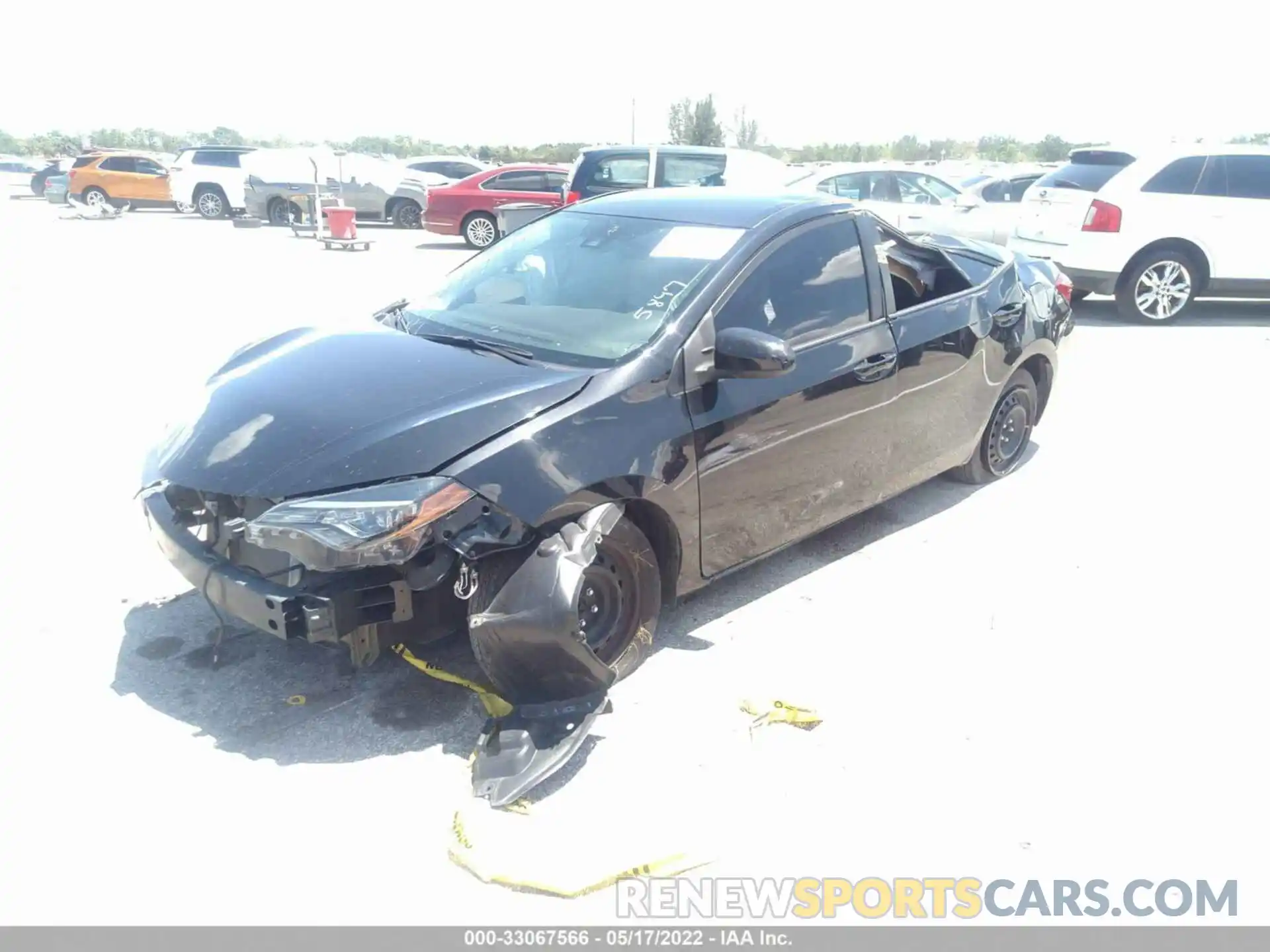 2 Photograph of a damaged car 5YFBURHE6KP885847 TOYOTA COROLLA 2019