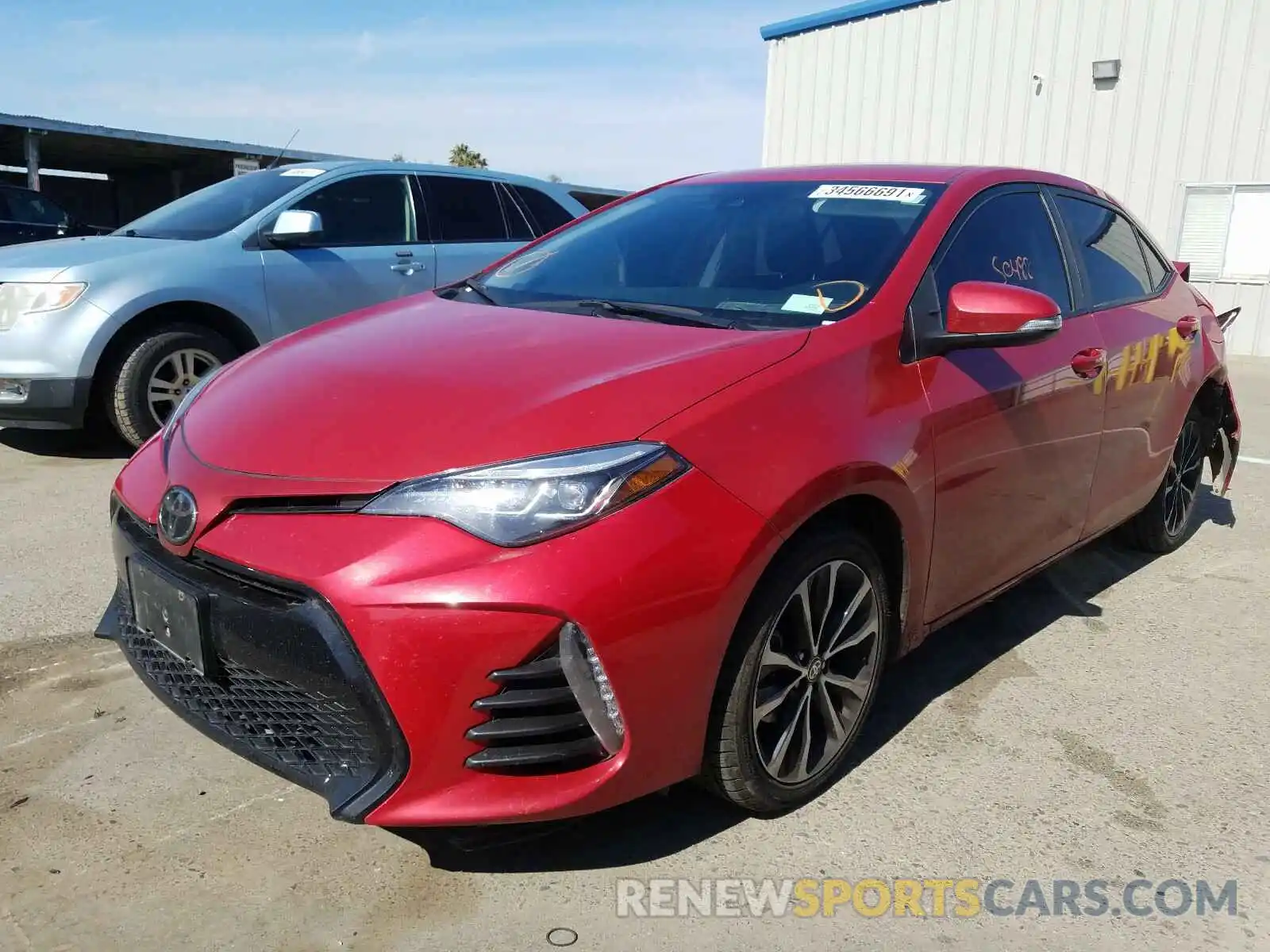 2 Photograph of a damaged car 5YFBURHE6KP886061 TOYOTA COROLLA 2019