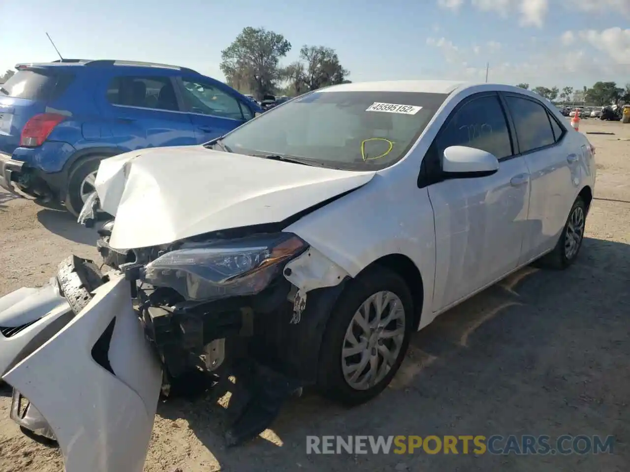 2 Photograph of a damaged car 5YFBURHE6KP886626 TOYOTA COROLLA 2019