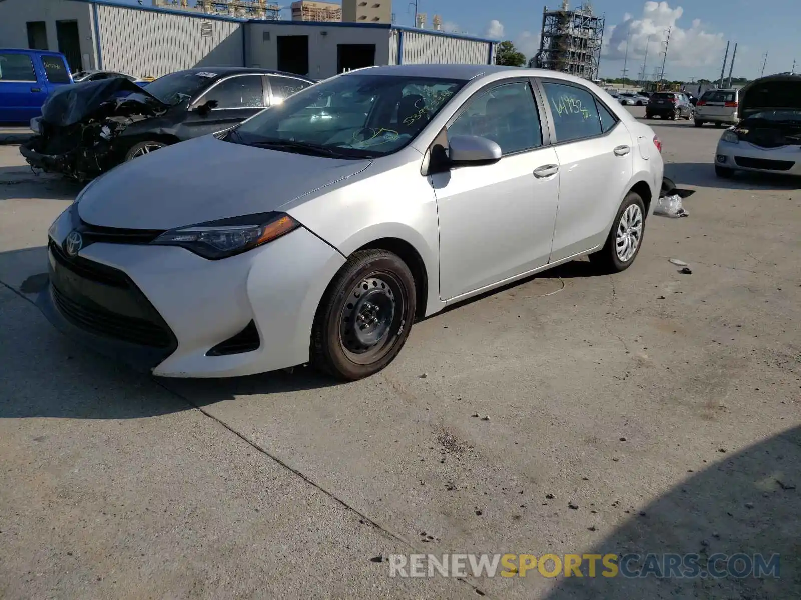 2 Photograph of a damaged car 5YFBURHE6KP887064 TOYOTA COROLLA 2019