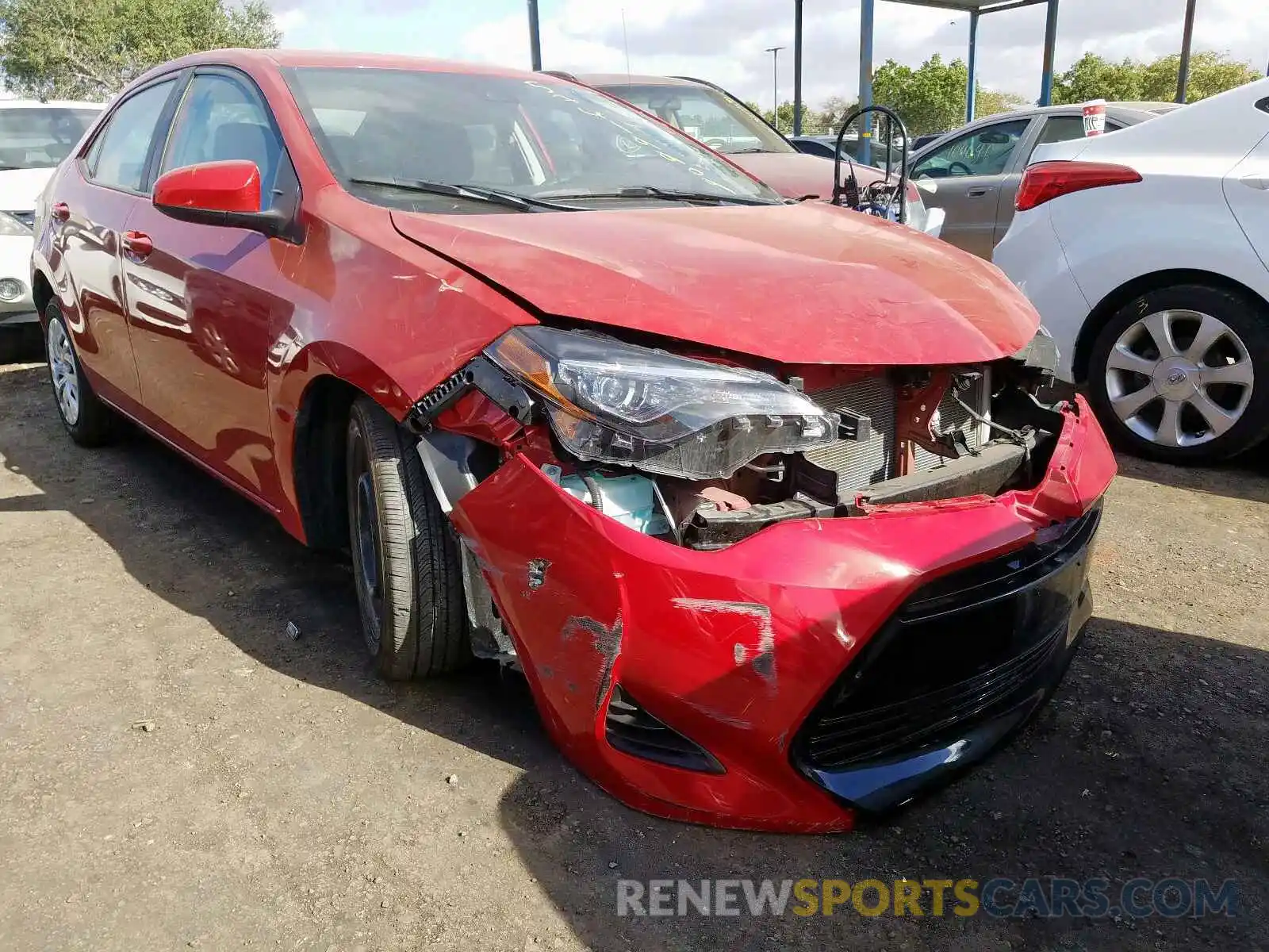 1 Photograph of a damaged car 5YFBURHE6KP887419 TOYOTA COROLLA 2019