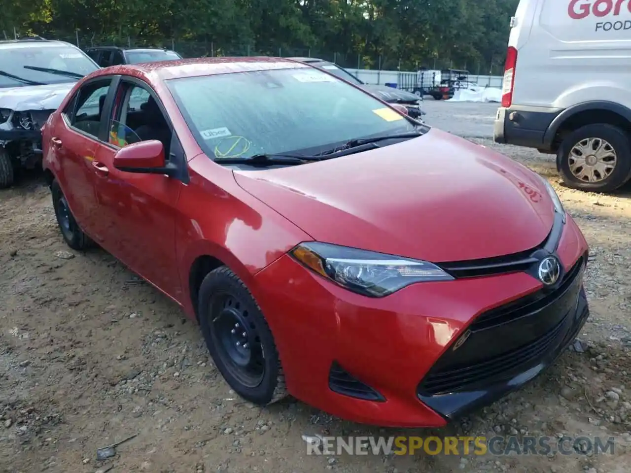 1 Photograph of a damaged car 5YFBURHE6KP888800 TOYOTA COROLLA 2019