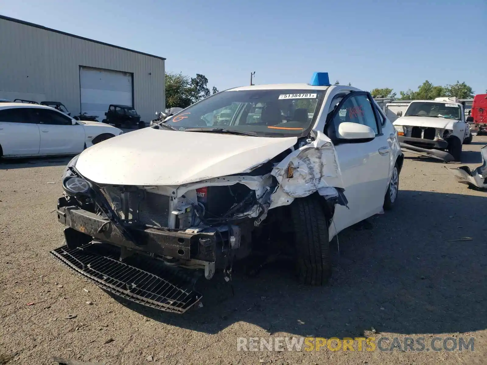 2 Photograph of a damaged car 5YFBURHE6KP889011 TOYOTA COROLLA 2019