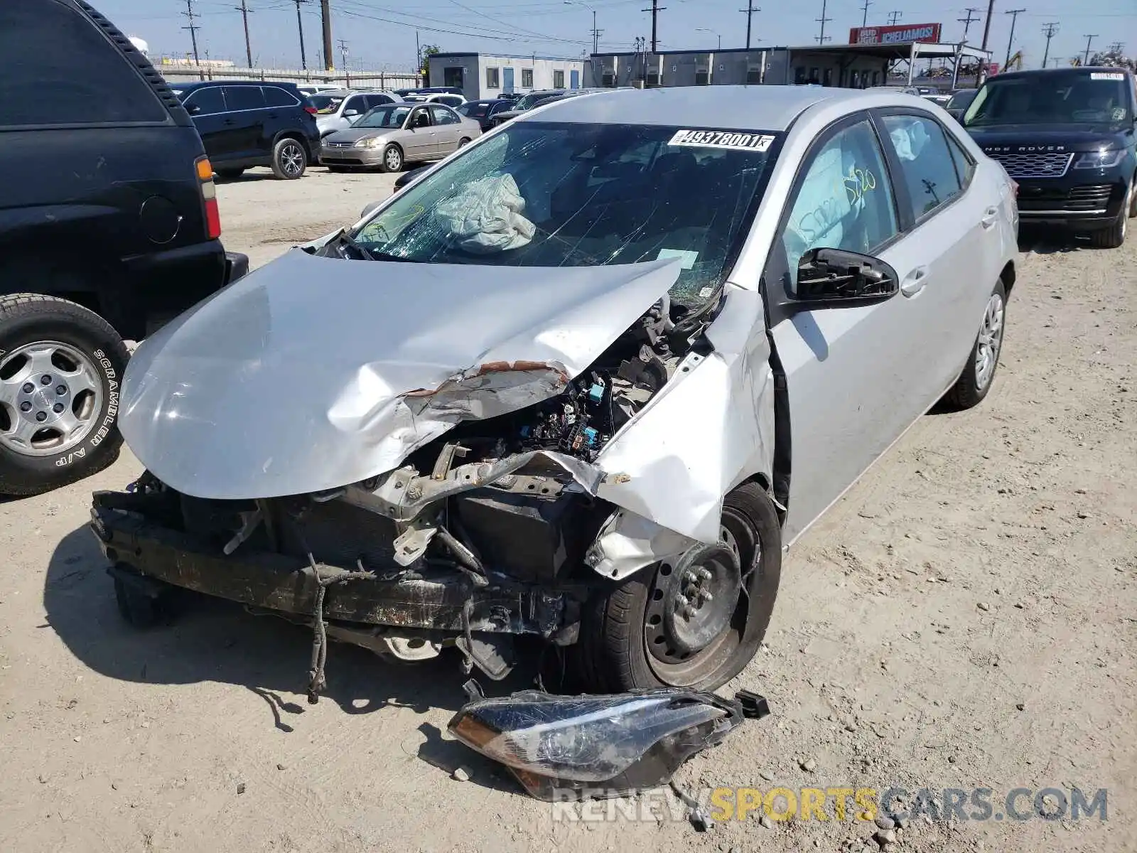 2 Photograph of a damaged car 5YFBURHE6KP889204 TOYOTA COROLLA 2019