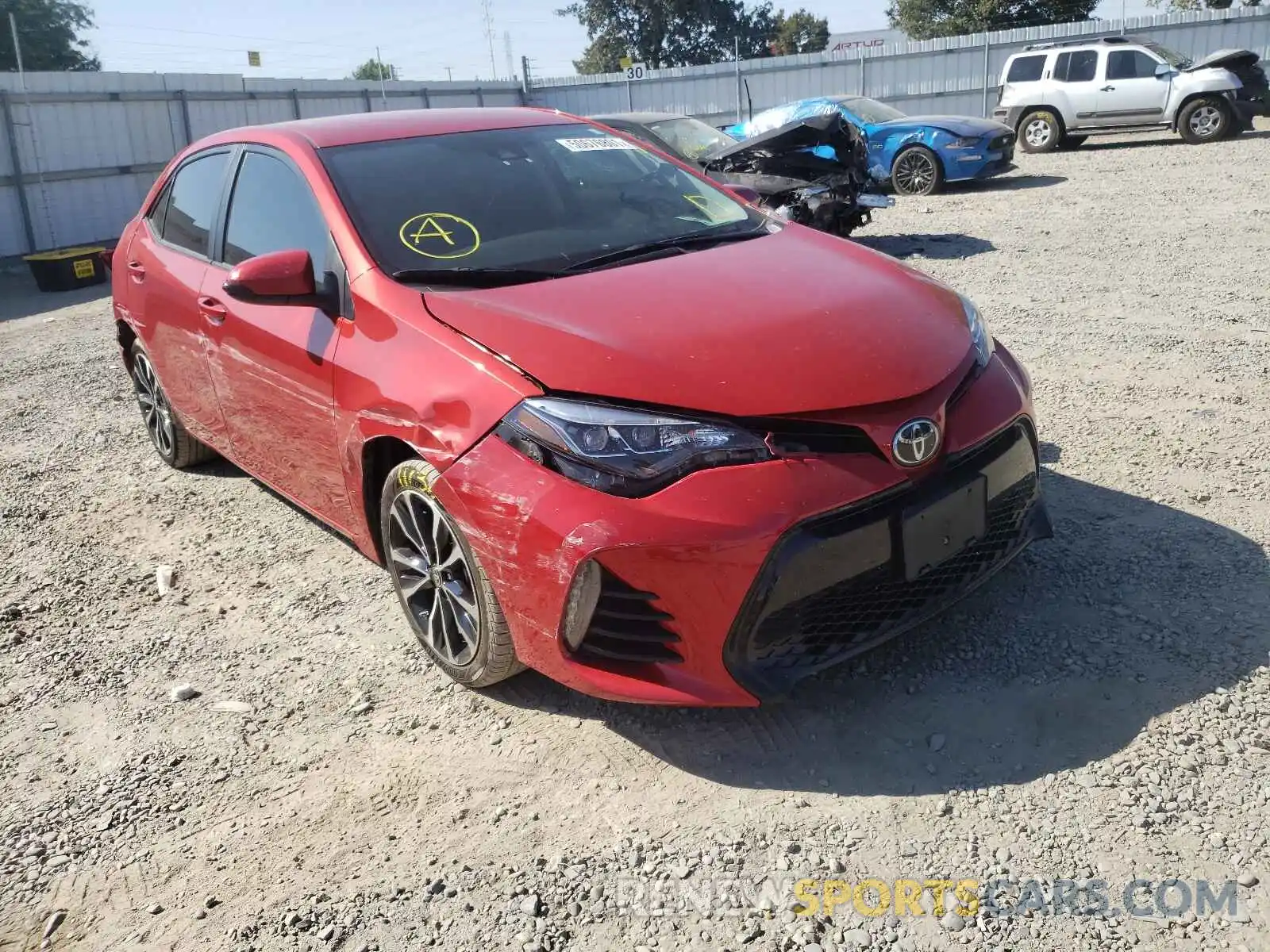 1 Photograph of a damaged car 5YFBURHE6KP889283 TOYOTA COROLLA 2019