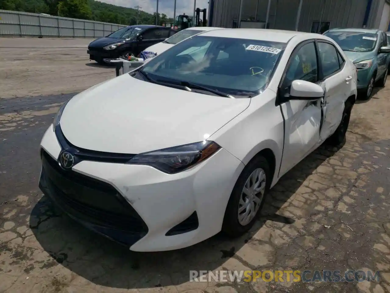 2 Photograph of a damaged car 5YFBURHE6KP890112 TOYOTA COROLLA 2019