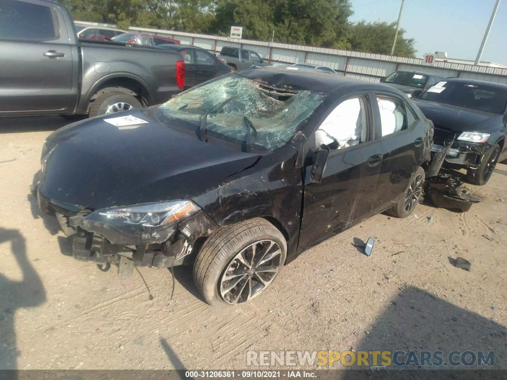 2 Photograph of a damaged car 5YFBURHE6KP890322 TOYOTA COROLLA 2019