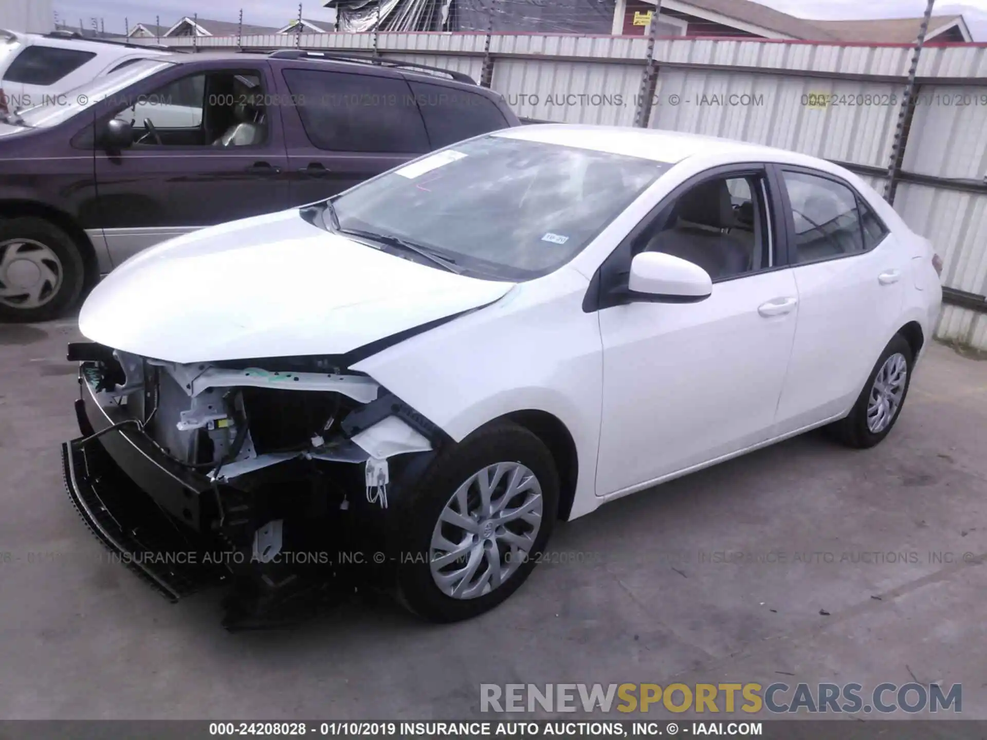 2 Photograph of a damaged car 5YFBURHE6KP891549 TOYOTA COROLLA 2019