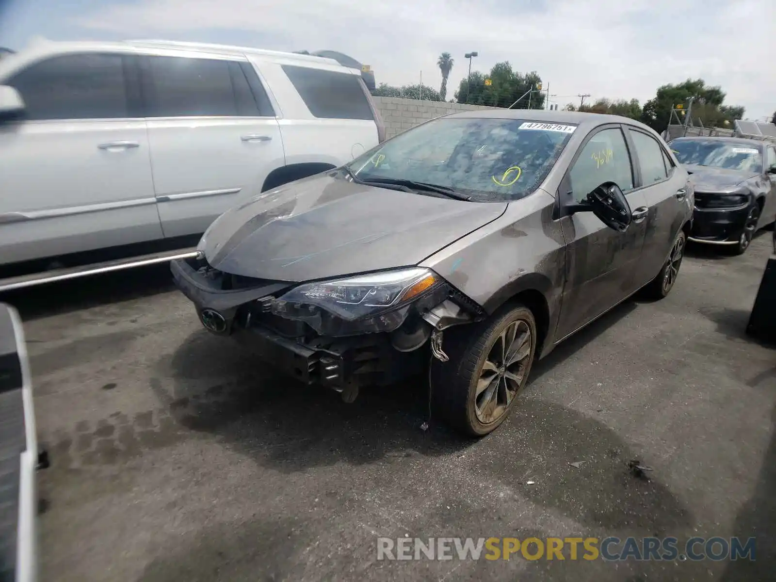 2 Photograph of a damaged car 5YFBURHE6KP891986 TOYOTA COROLLA 2019