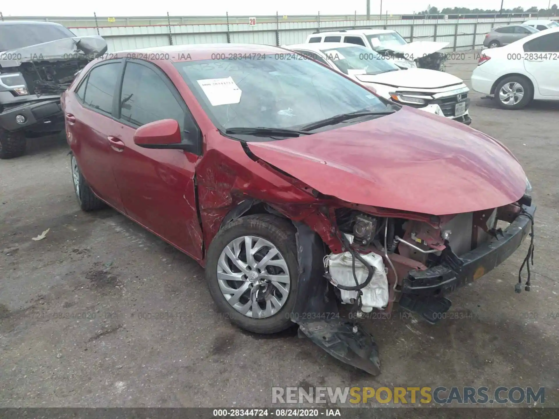 1 Photograph of a damaged car 5YFBURHE6KP892362 TOYOTA COROLLA 2019