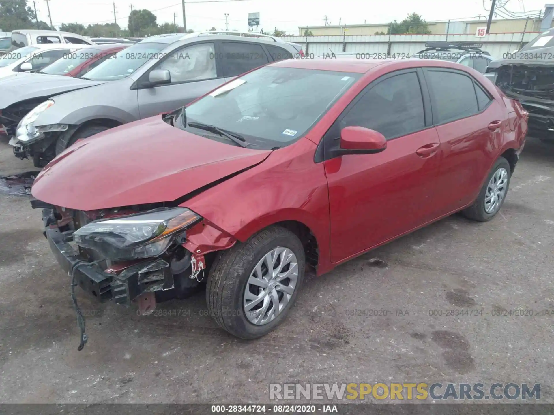 2 Photograph of a damaged car 5YFBURHE6KP892362 TOYOTA COROLLA 2019