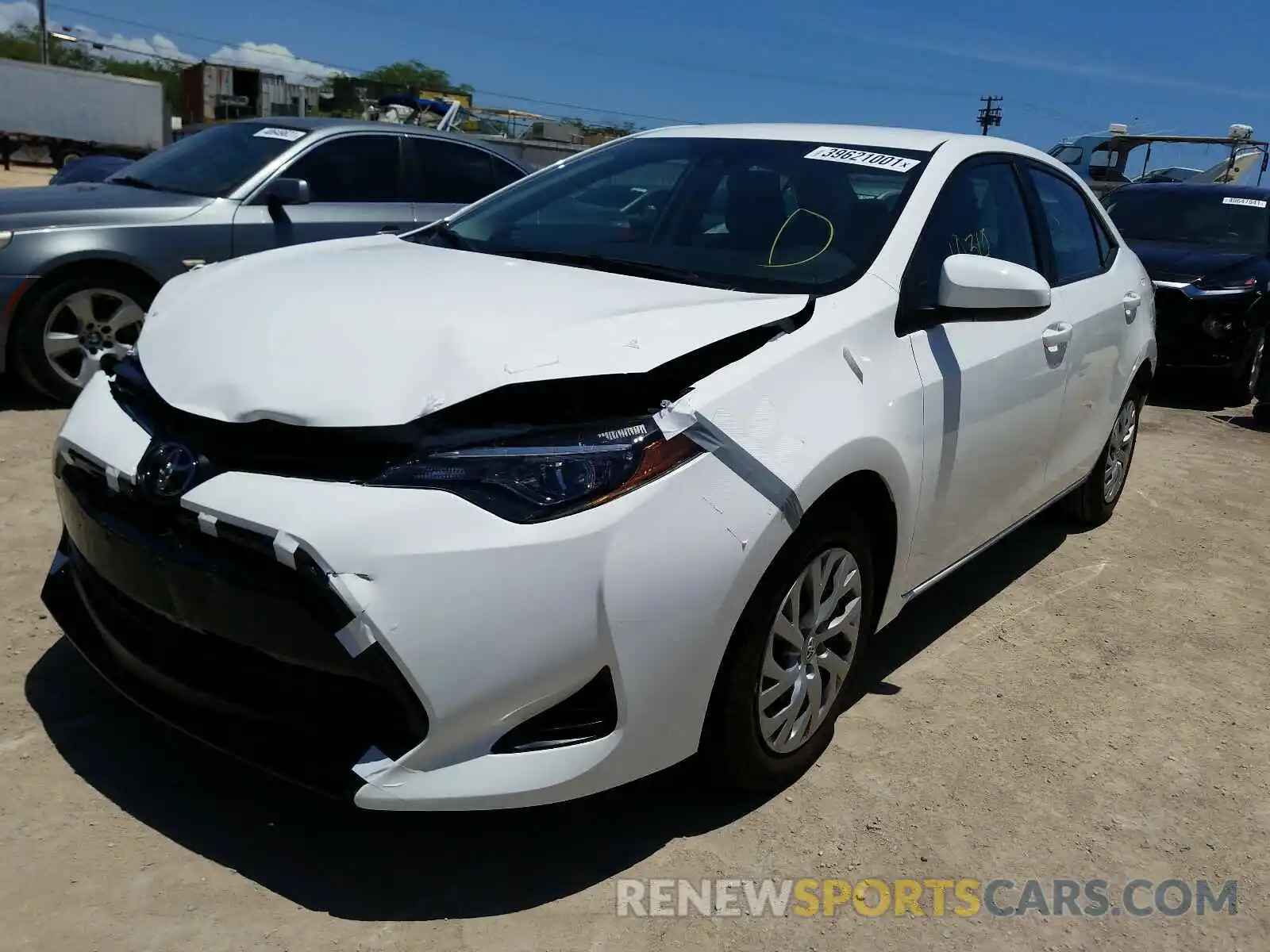 2 Photograph of a damaged car 5YFBURHE6KP893026 TOYOTA COROLLA 2019