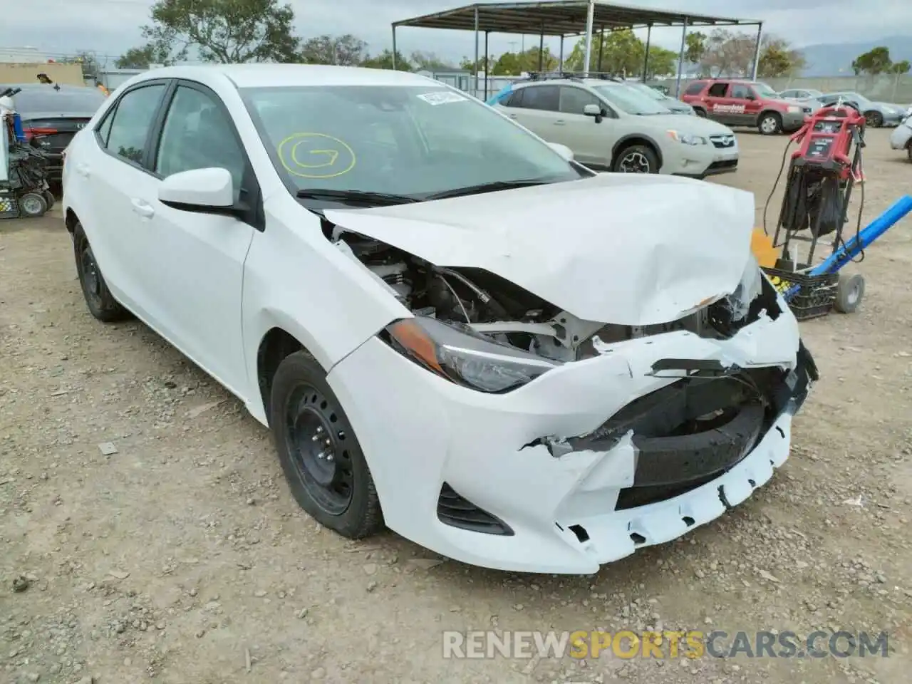 1 Photograph of a damaged car 5YFBURHE6KP893107 TOYOTA COROLLA 2019