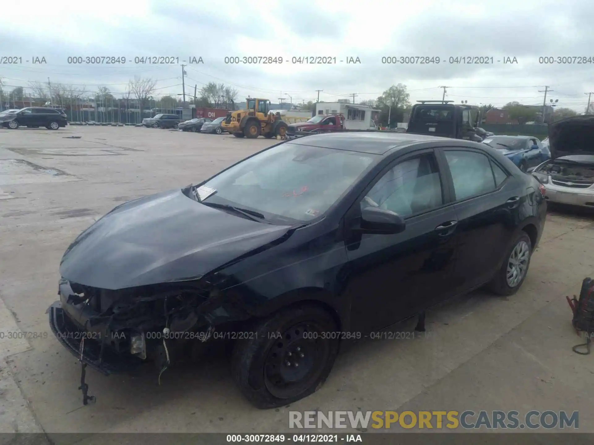 2 Photograph of a damaged car 5YFBURHE6KP895617 TOYOTA COROLLA 2019