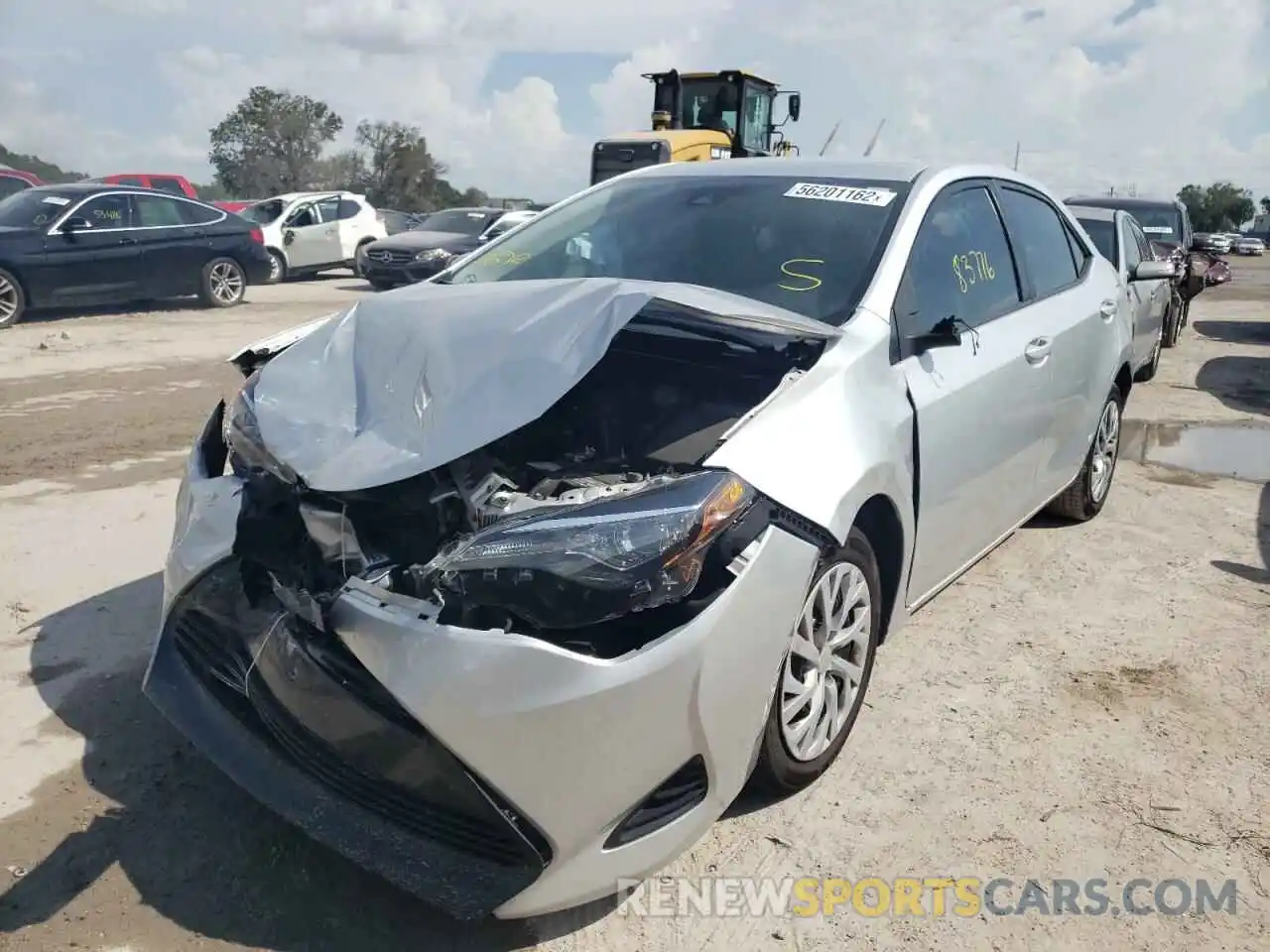 2 Photograph of a damaged car 5YFBURHE6KP895648 TOYOTA COROLLA 2019