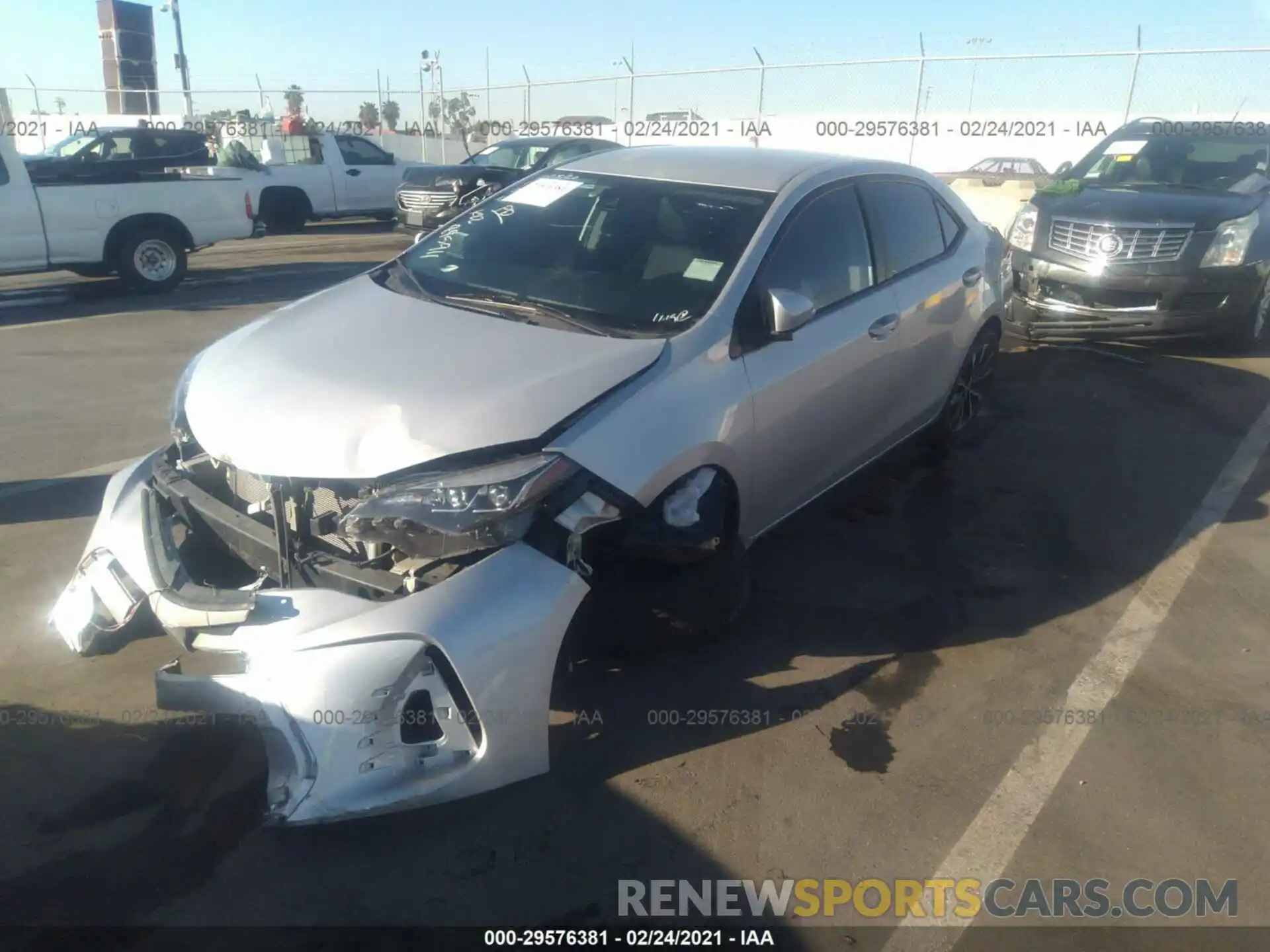 2 Photograph of a damaged car 5YFBURHE6KP895911 TOYOTA COROLLA 2019