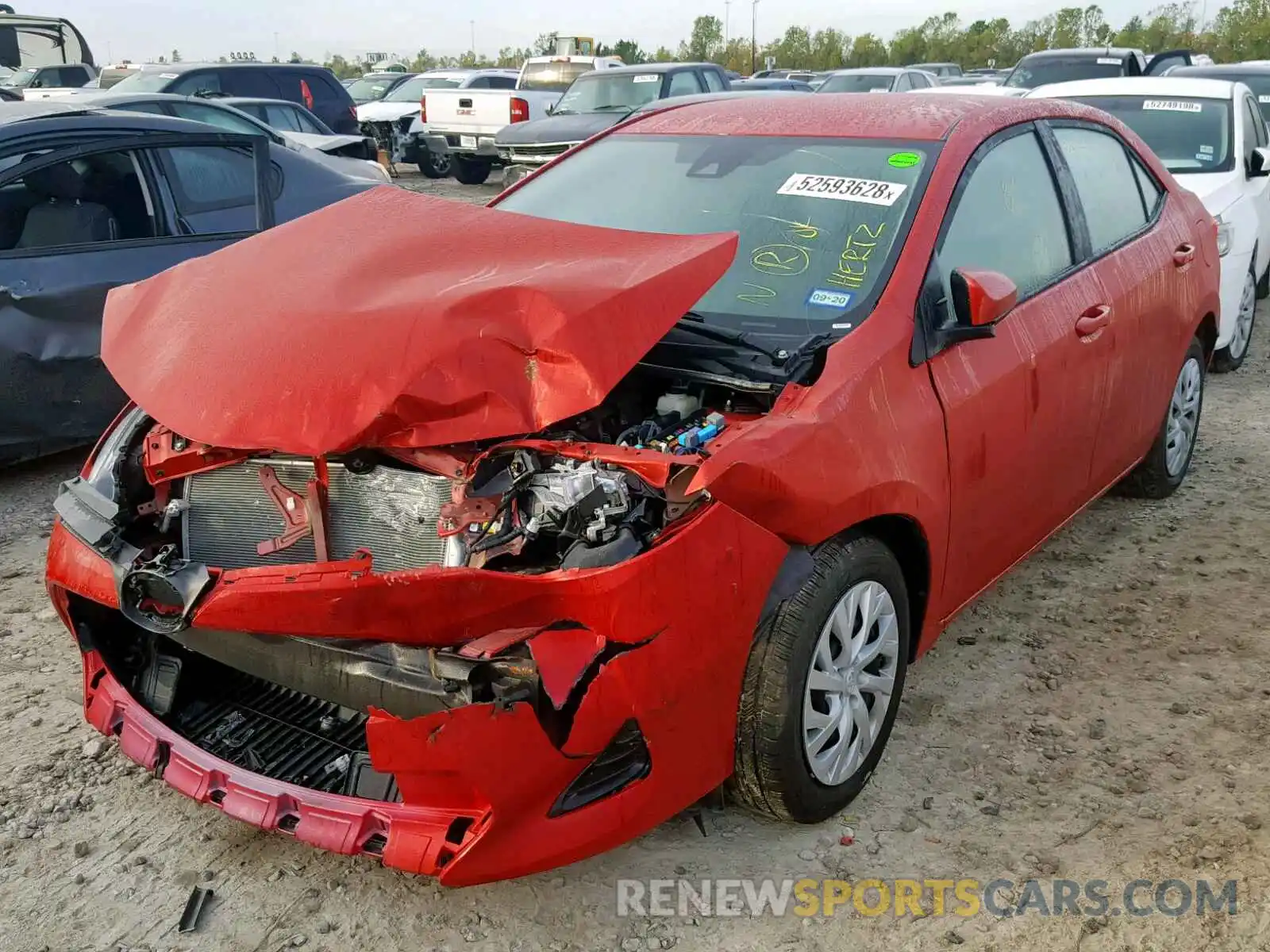 2 Photograph of a damaged car 5YFBURHE6KP896251 TOYOTA COROLLA 2019