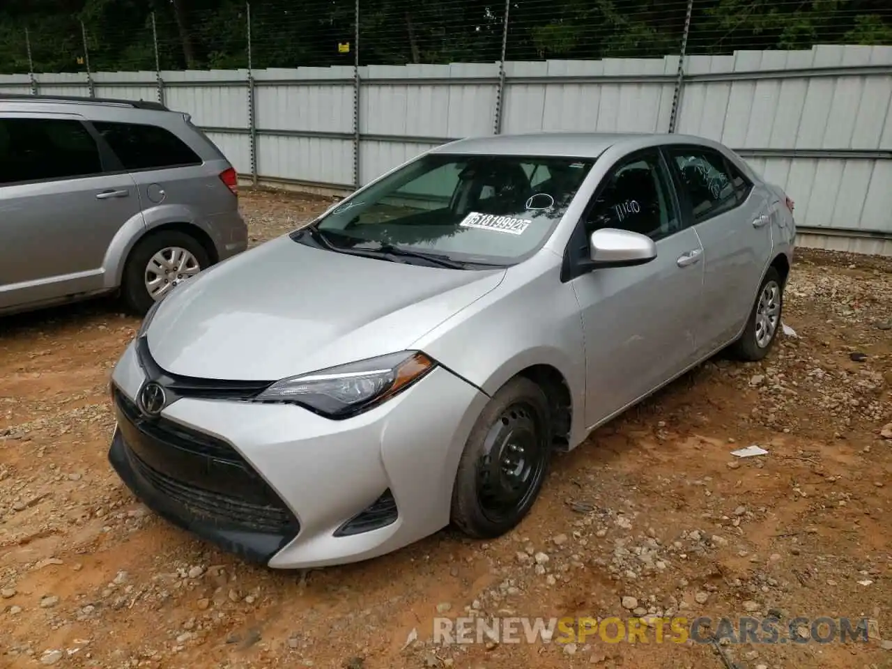 2 Photograph of a damaged car 5YFBURHE6KP896394 TOYOTA COROLLA 2019