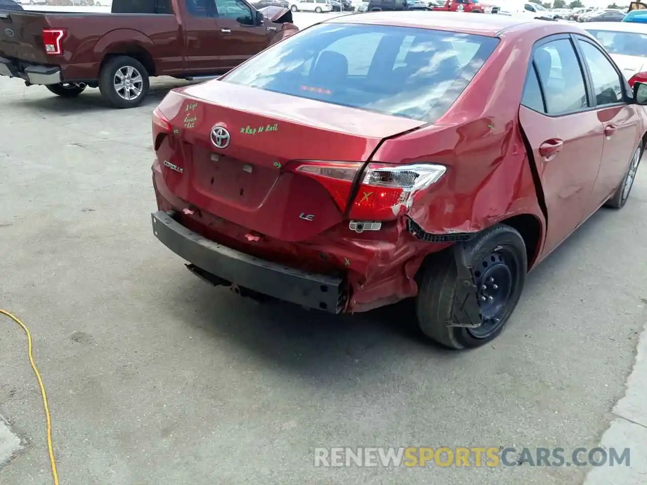 9 Photograph of a damaged car 5YFBURHE6KP896573 TOYOTA COROLLA 2019