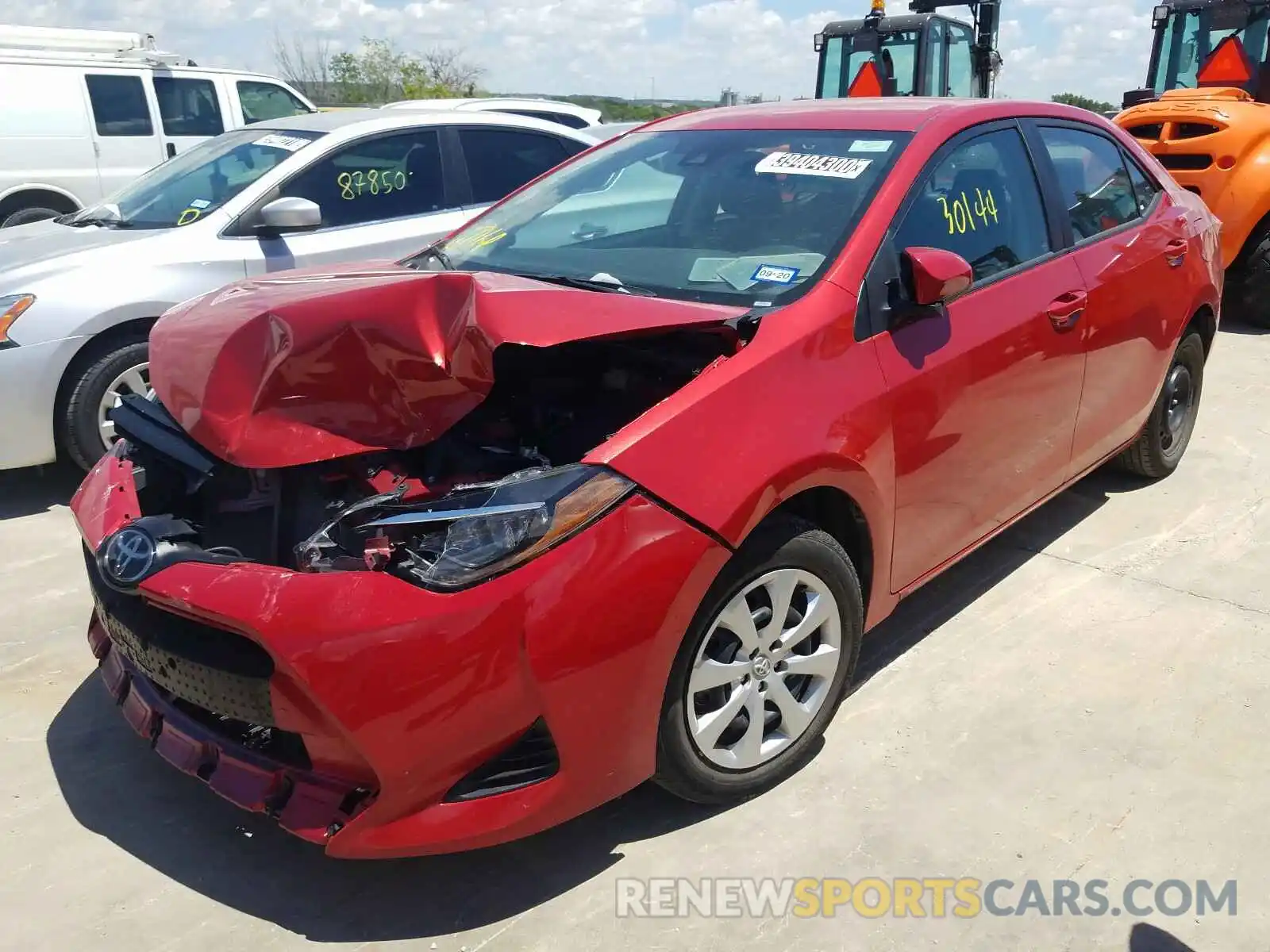 2 Photograph of a damaged car 5YFBURHE6KP896735 TOYOTA COROLLA 2019