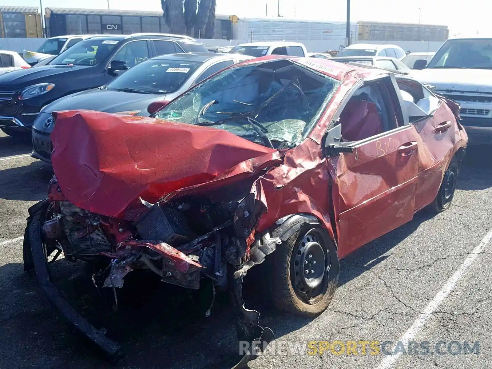 2 Photograph of a damaged car 5YFBURHE6KP897352 TOYOTA COROLLA 2019