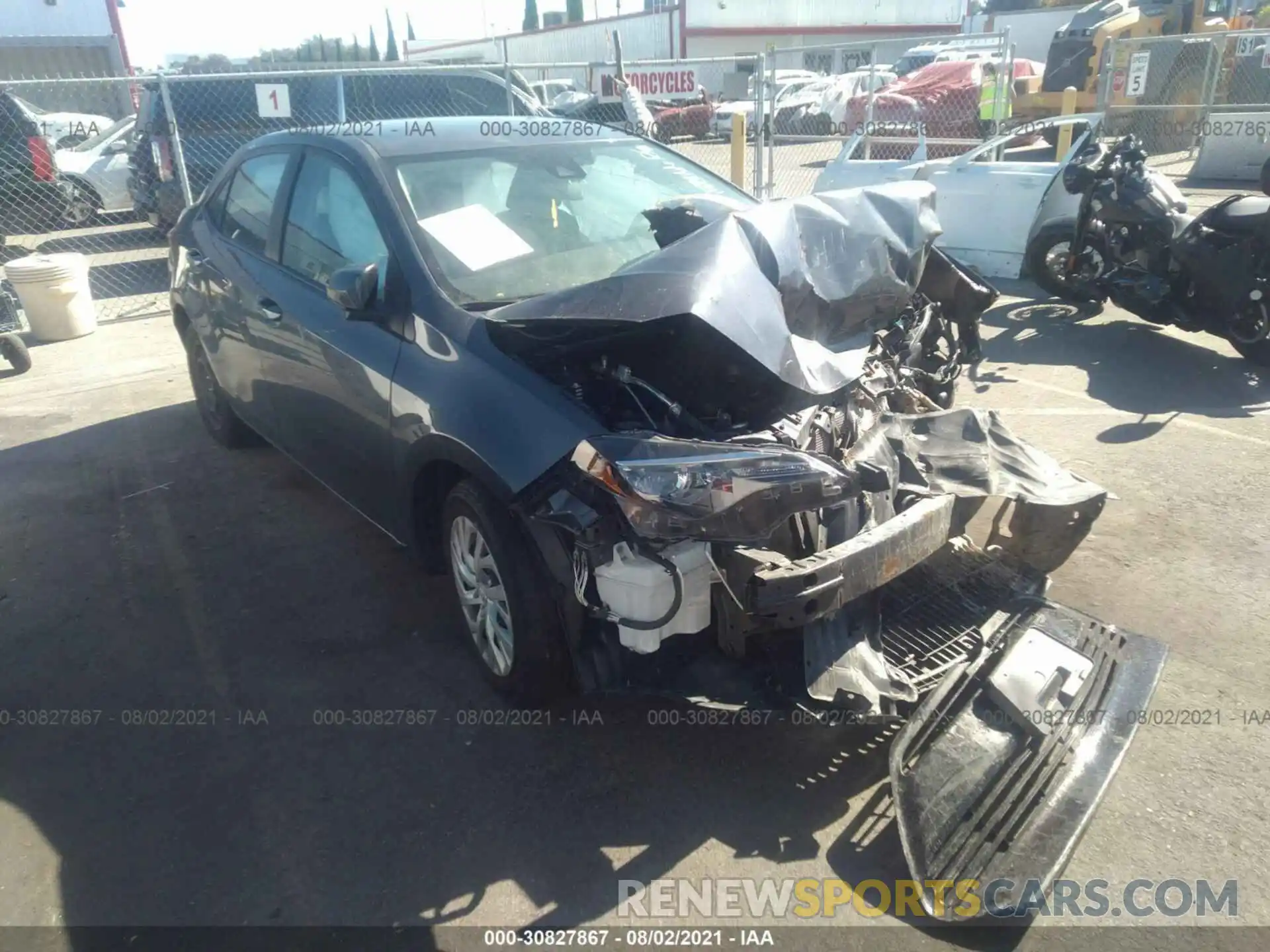 1 Photograph of a damaged car 5YFBURHE6KP899408 TOYOTA COROLLA 2019