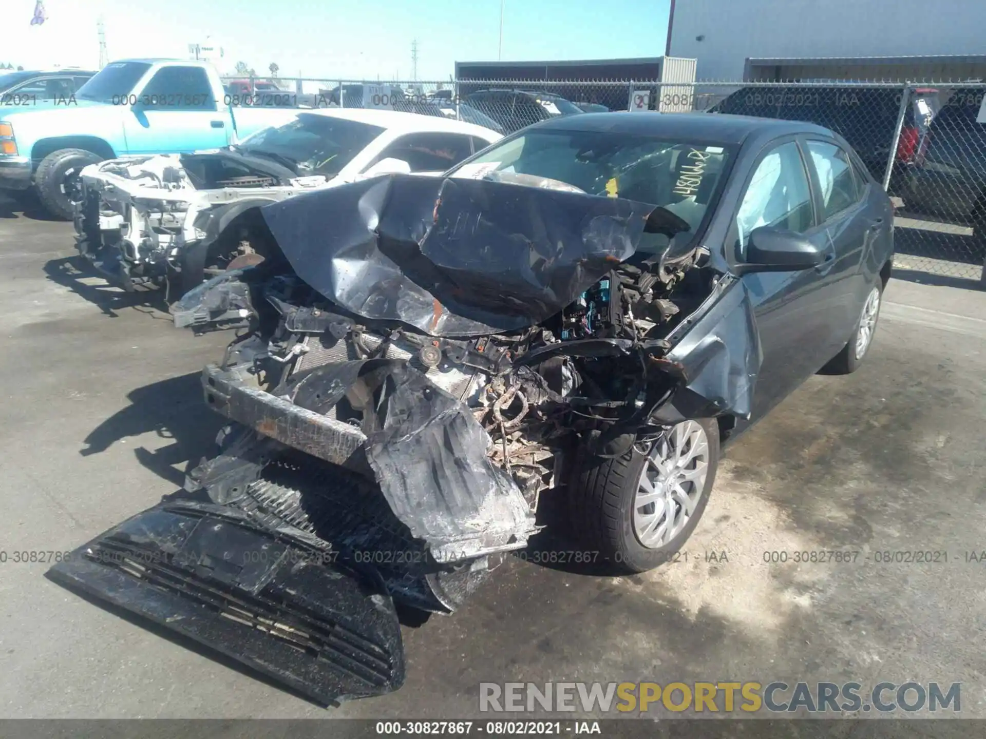 2 Photograph of a damaged car 5YFBURHE6KP899408 TOYOTA COROLLA 2019